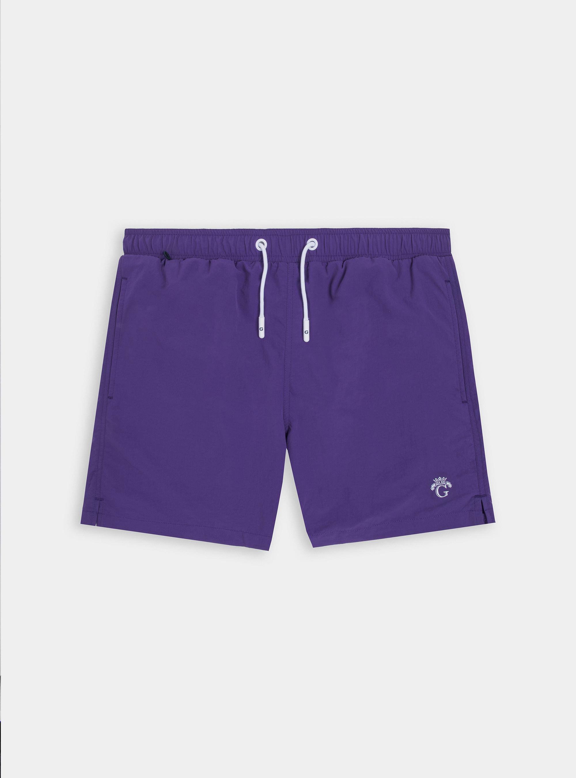 Costume da bagno basico tinta unita, VIOLA SCURO 0403C