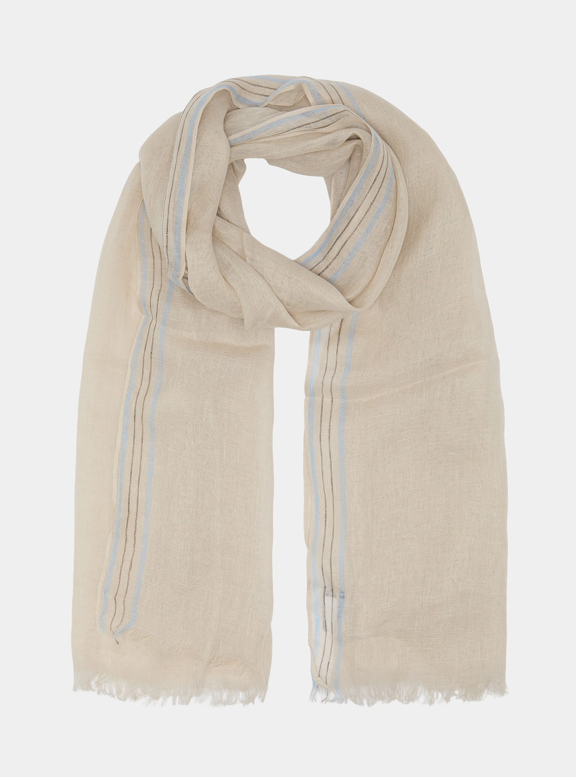 Pure linen scarf, SAND