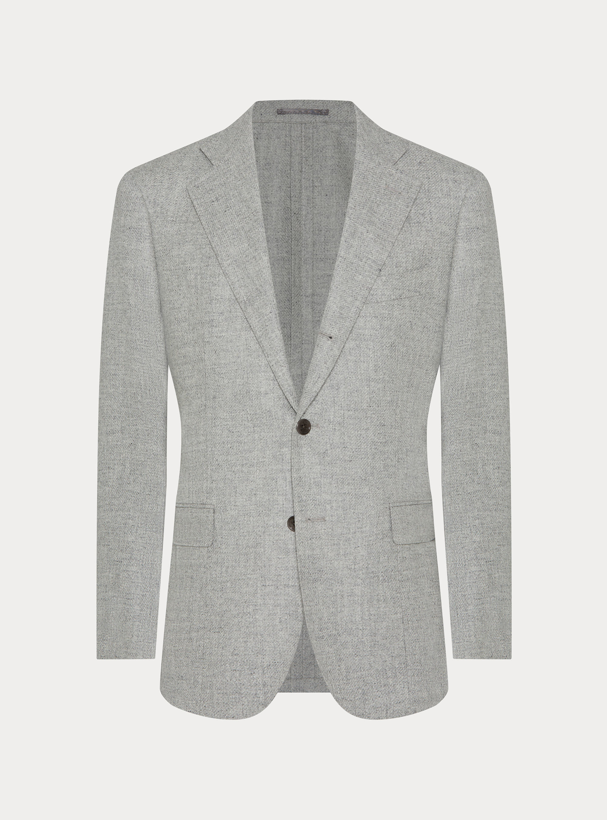 Wool and Cashmere Blazer Lanificio di Pray, LIGHT GREY MELANGE