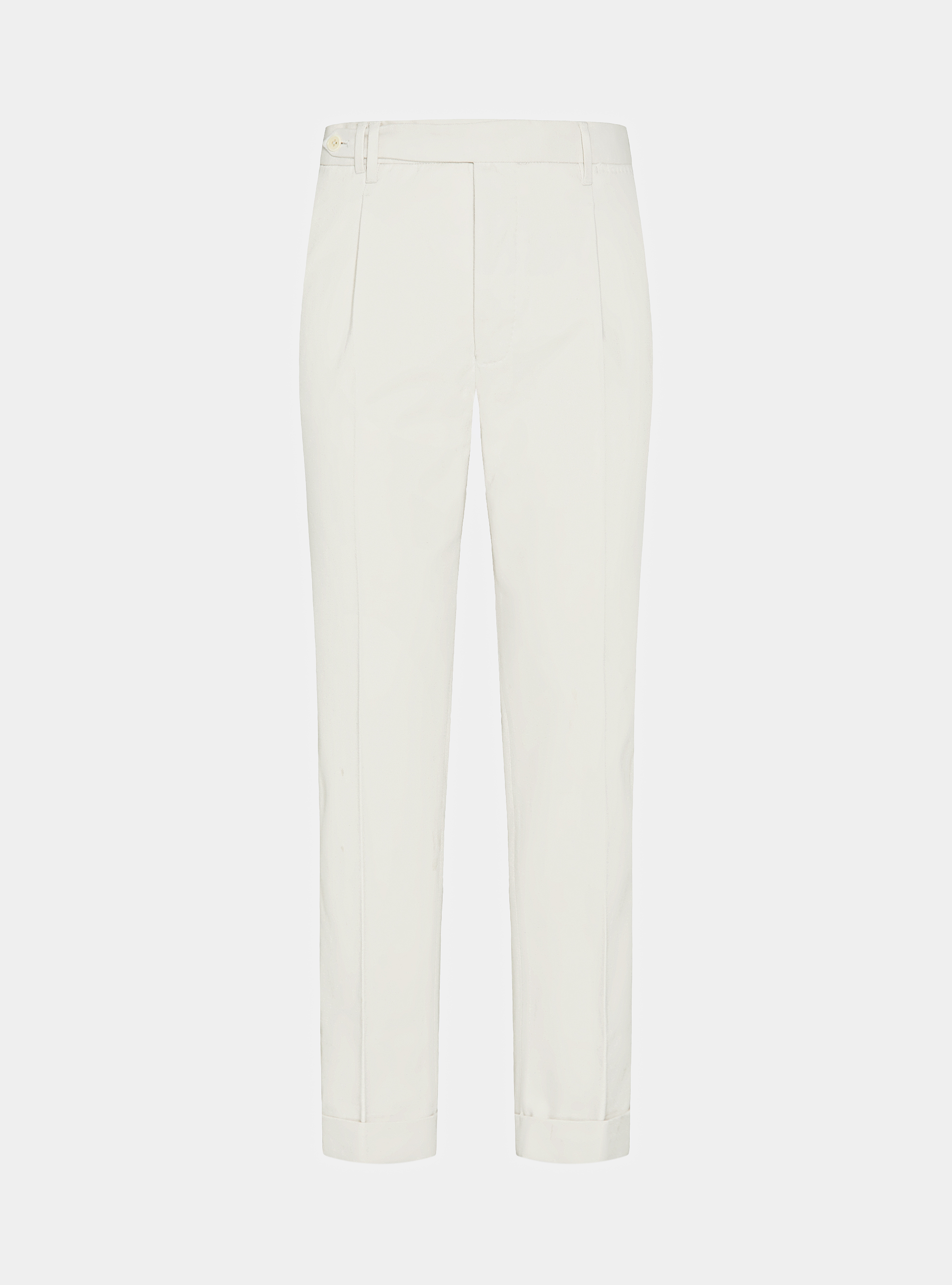 Pantalon &agrave; pinces en coton et cachemire, CR&Atilde; ME