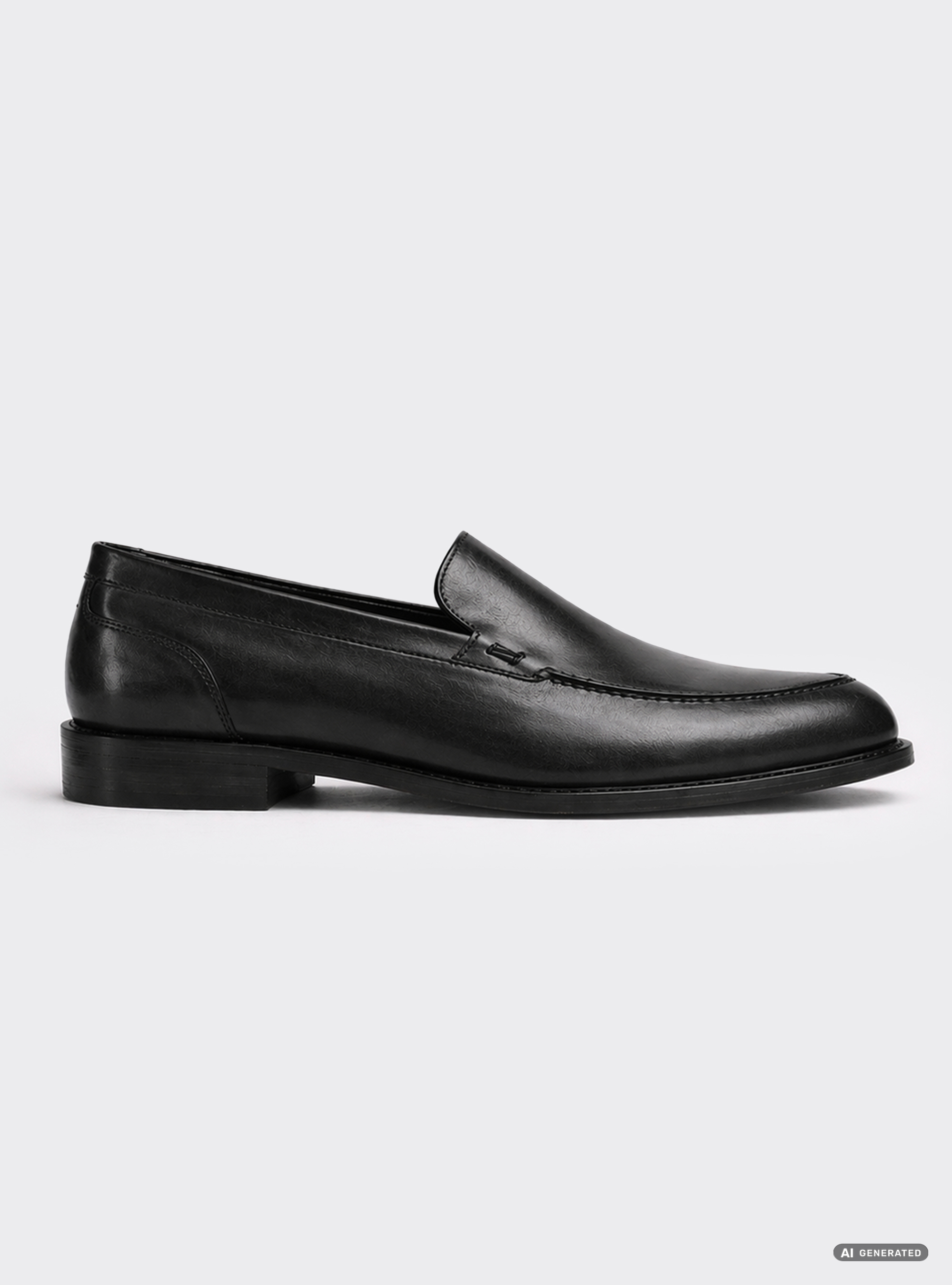 Mocassins en cuir, NOIR