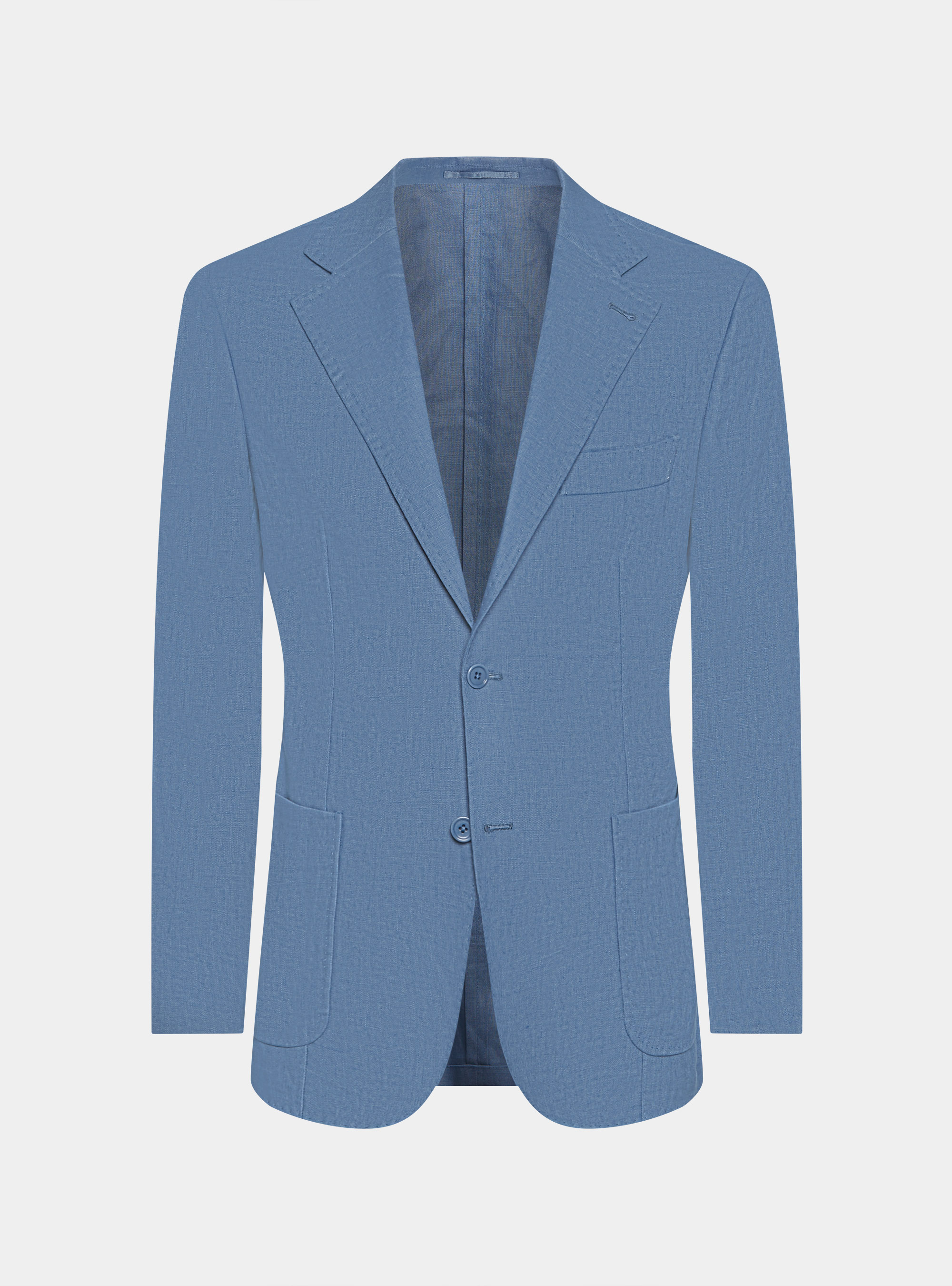Giacca abito in puro lino, AZZURRO POLVERE 0283C