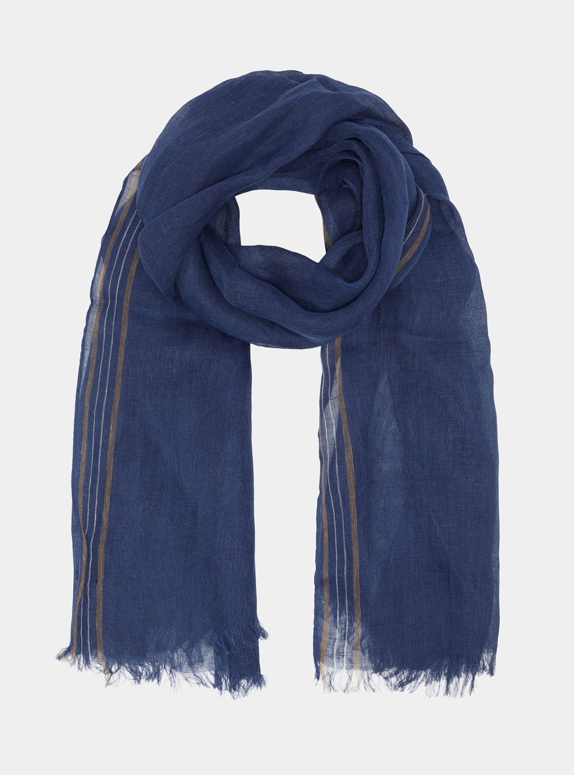 Pure linen scarf, 0243C DENIM
