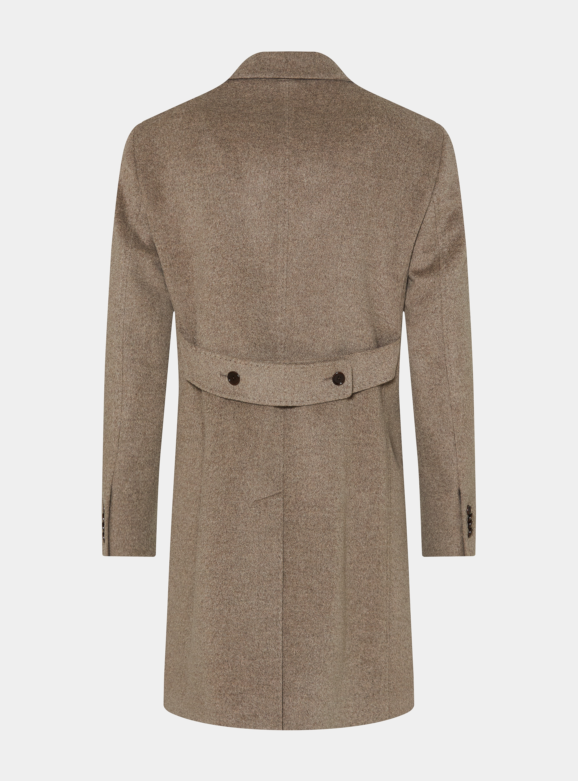Wool and cashmere double-breasted coat, MUD