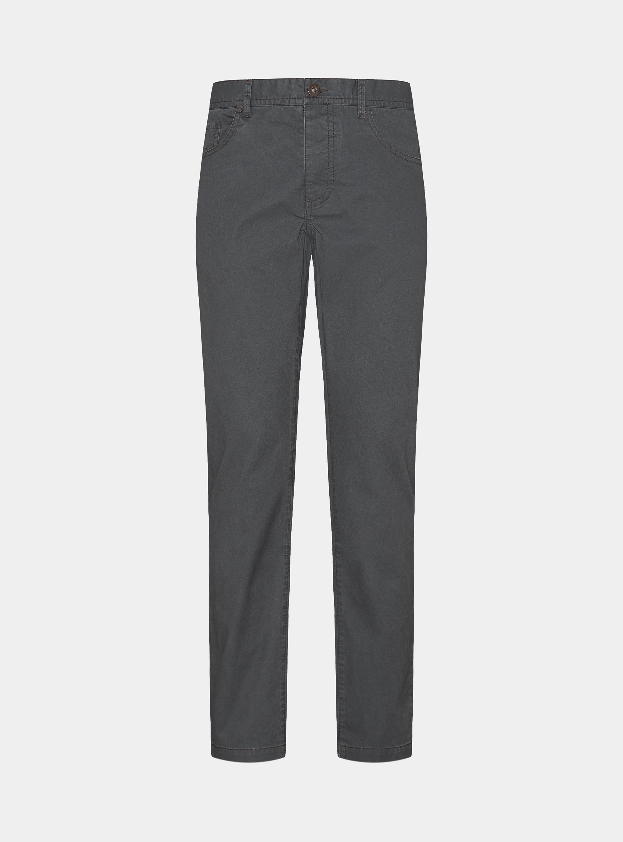Pantalones slim fit de algod&oacute;n, GRIS MARENGO