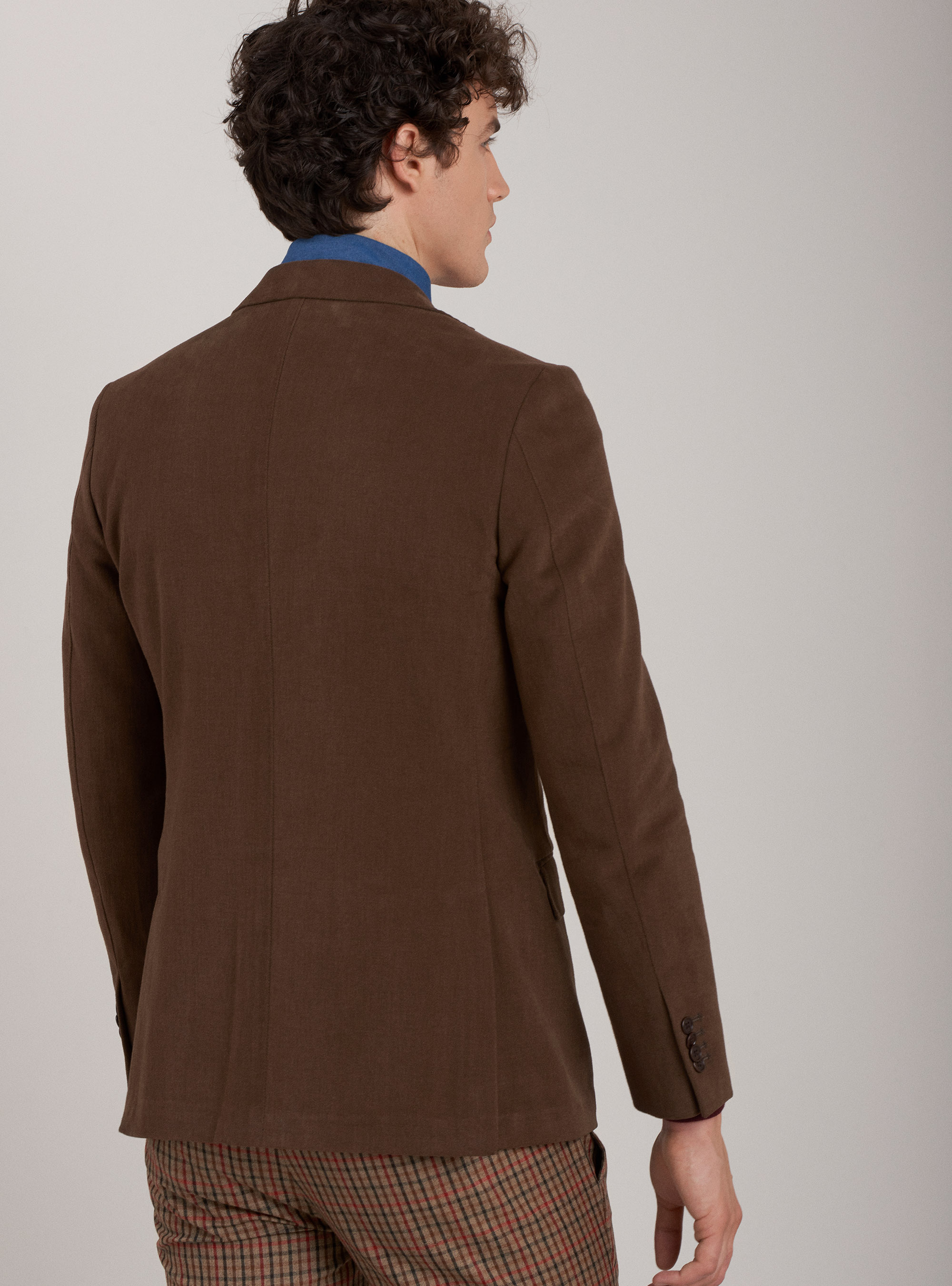 Cotton twill jacket, BROWN