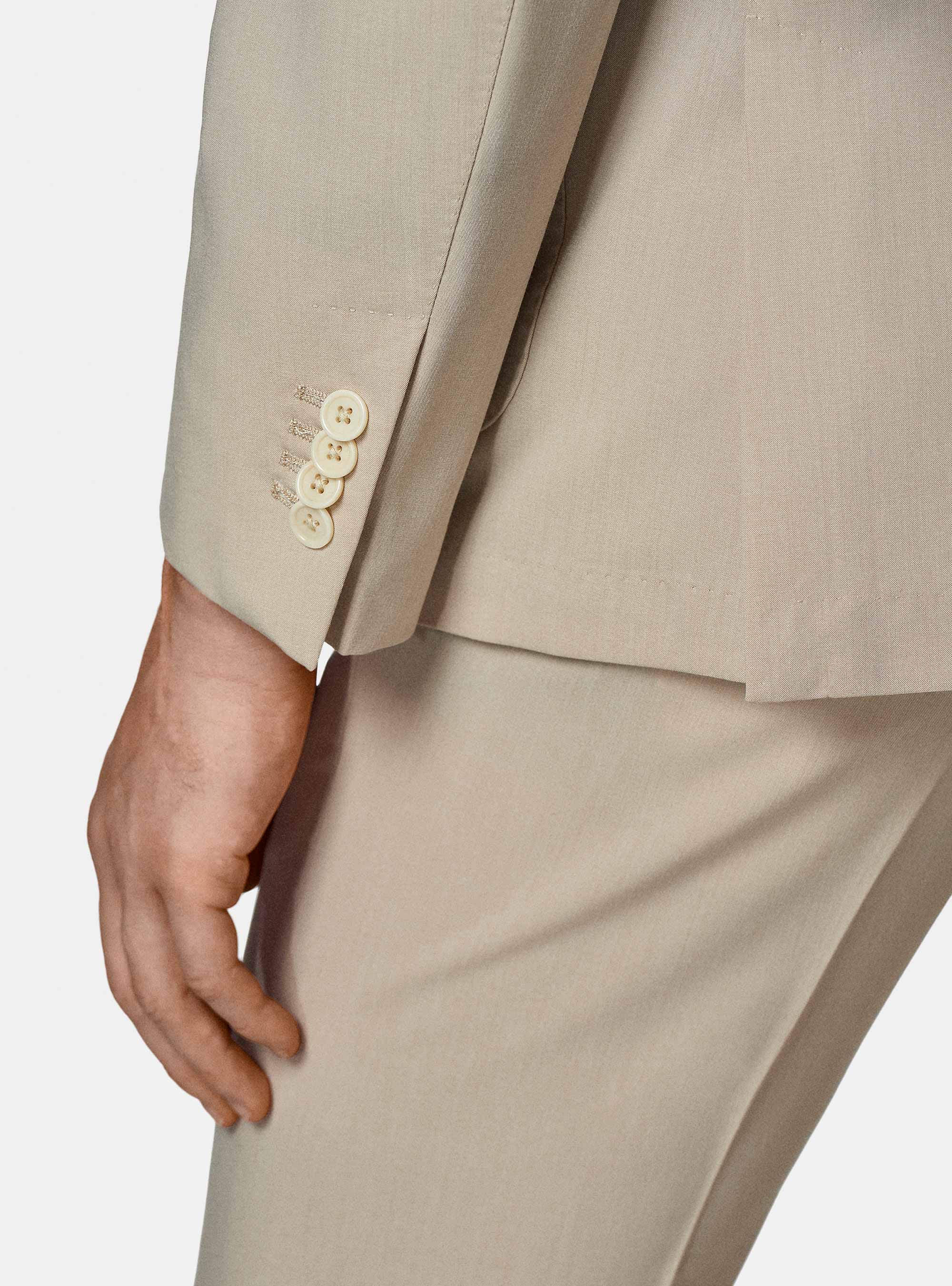 Giacca abito classico slim fit, ECRU