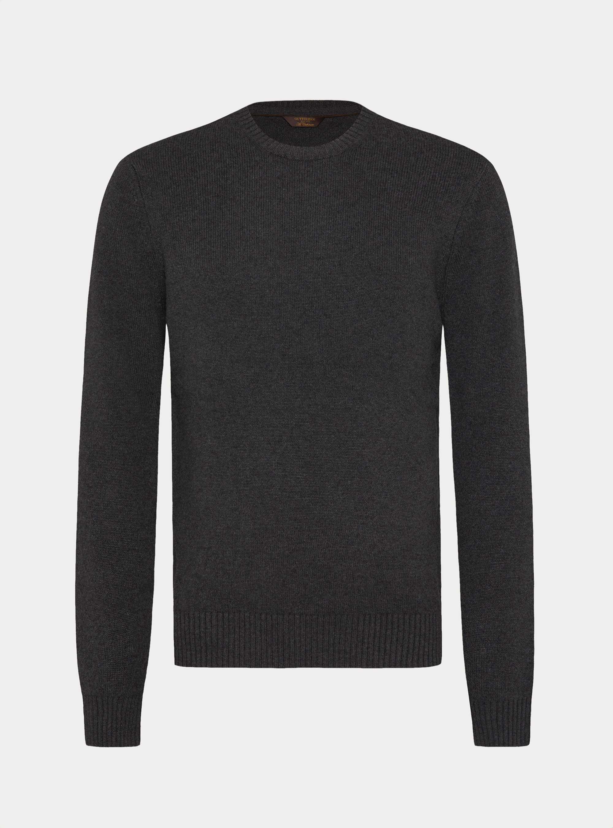 Maglia girocollo in misto lana e cashmere, ASFALTO