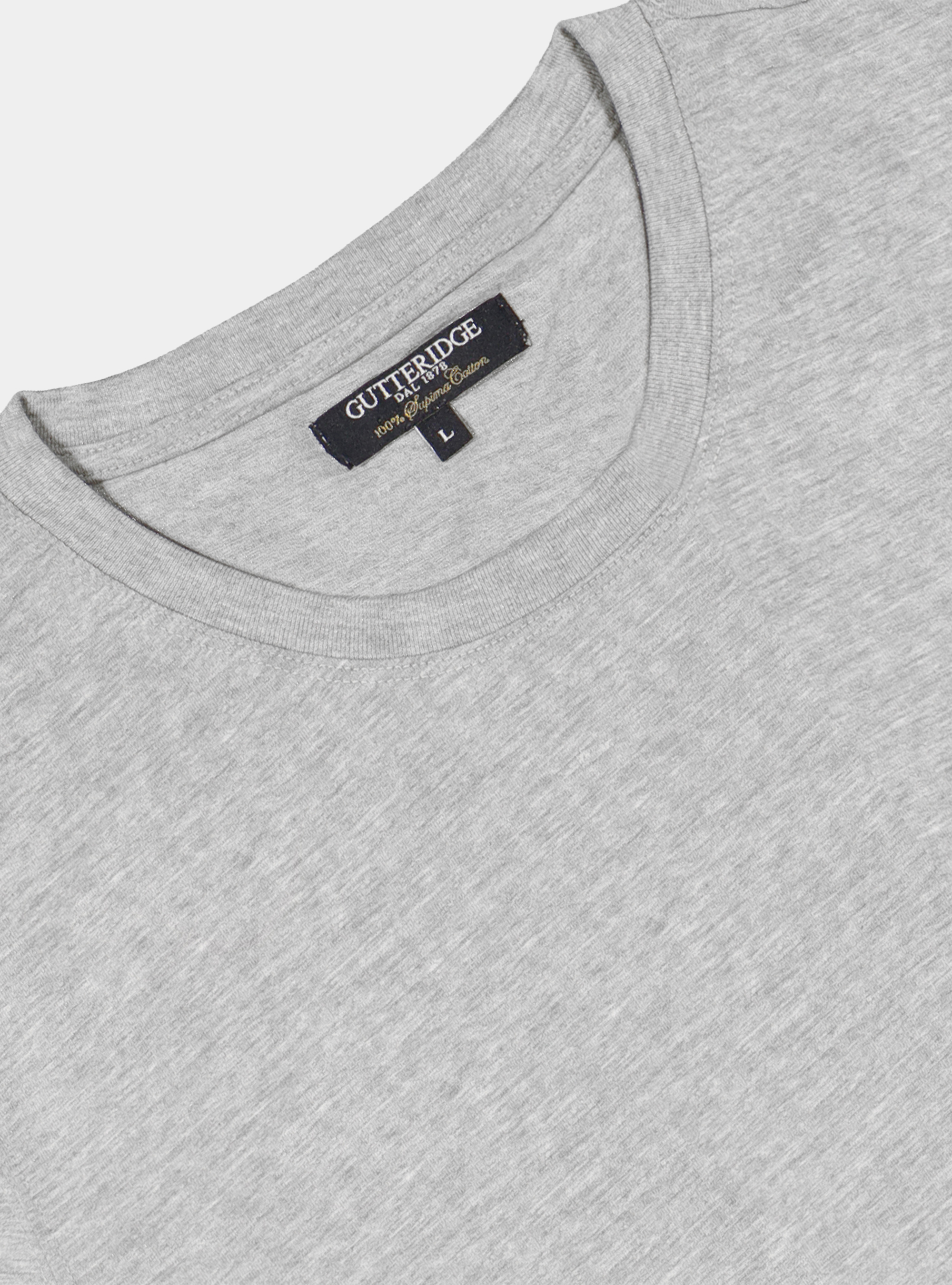 Solid-coloured cotton jersey Tshirt, GREY