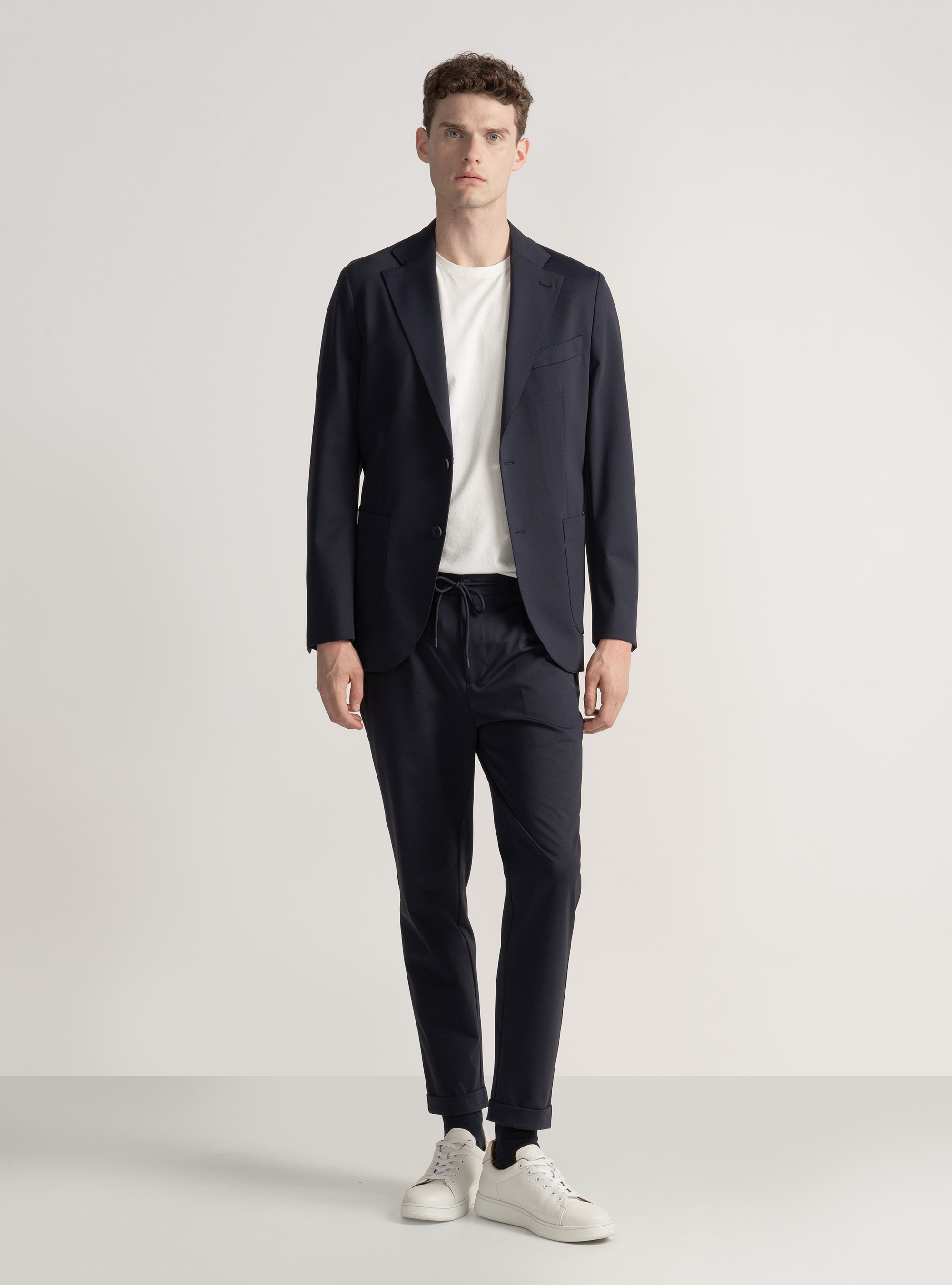Giacca GT01 in nylon elasticizzato, BLU NAVY