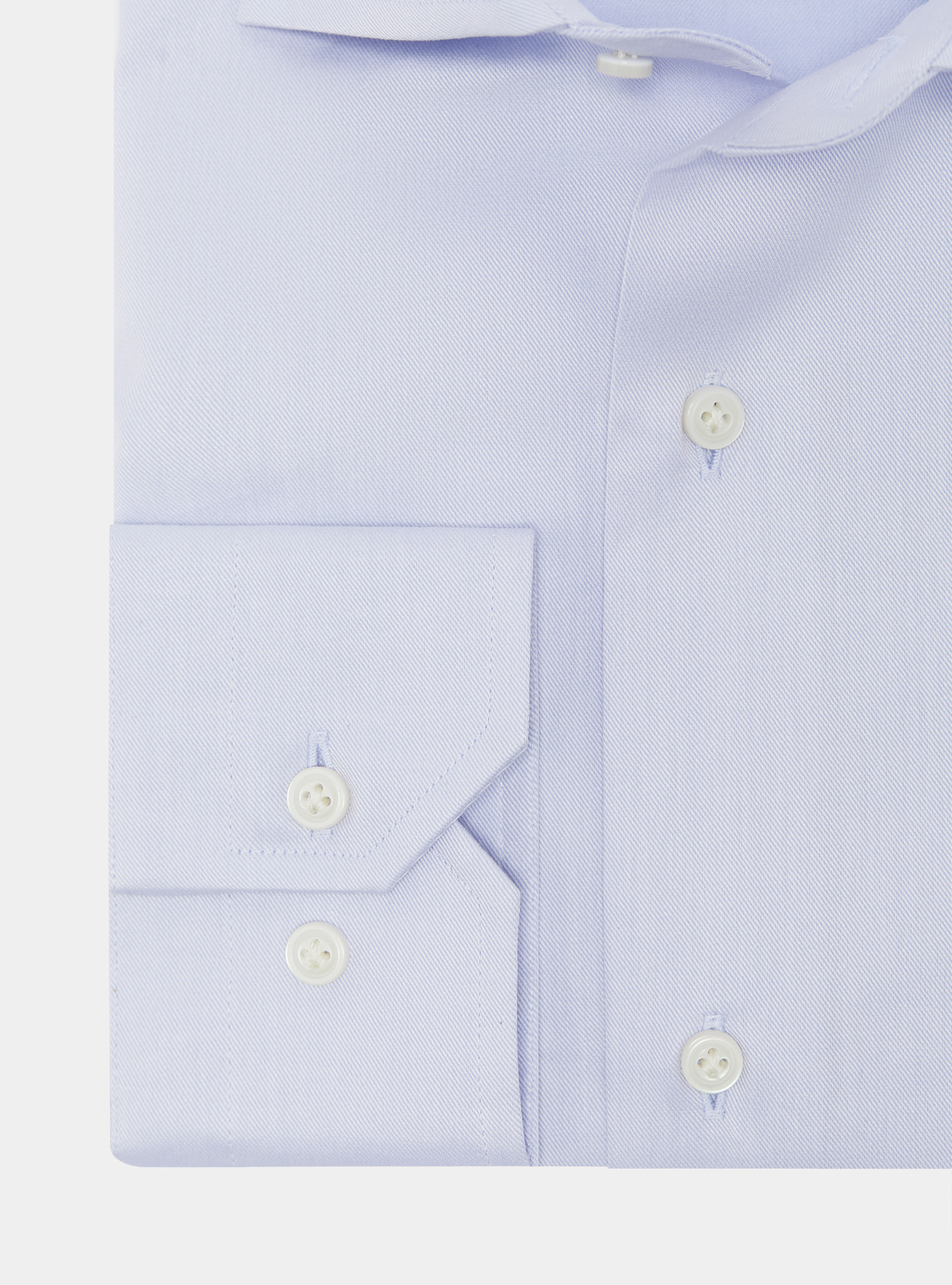 Camicia in twill di cotone, AZZURRO