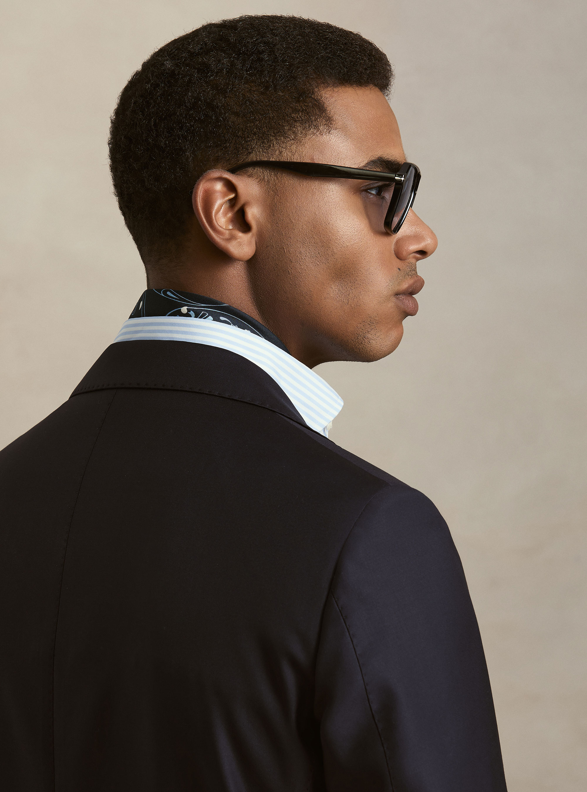 Pure wool suit blazer by Vitale Barberis Canonico, NAVY BLUE