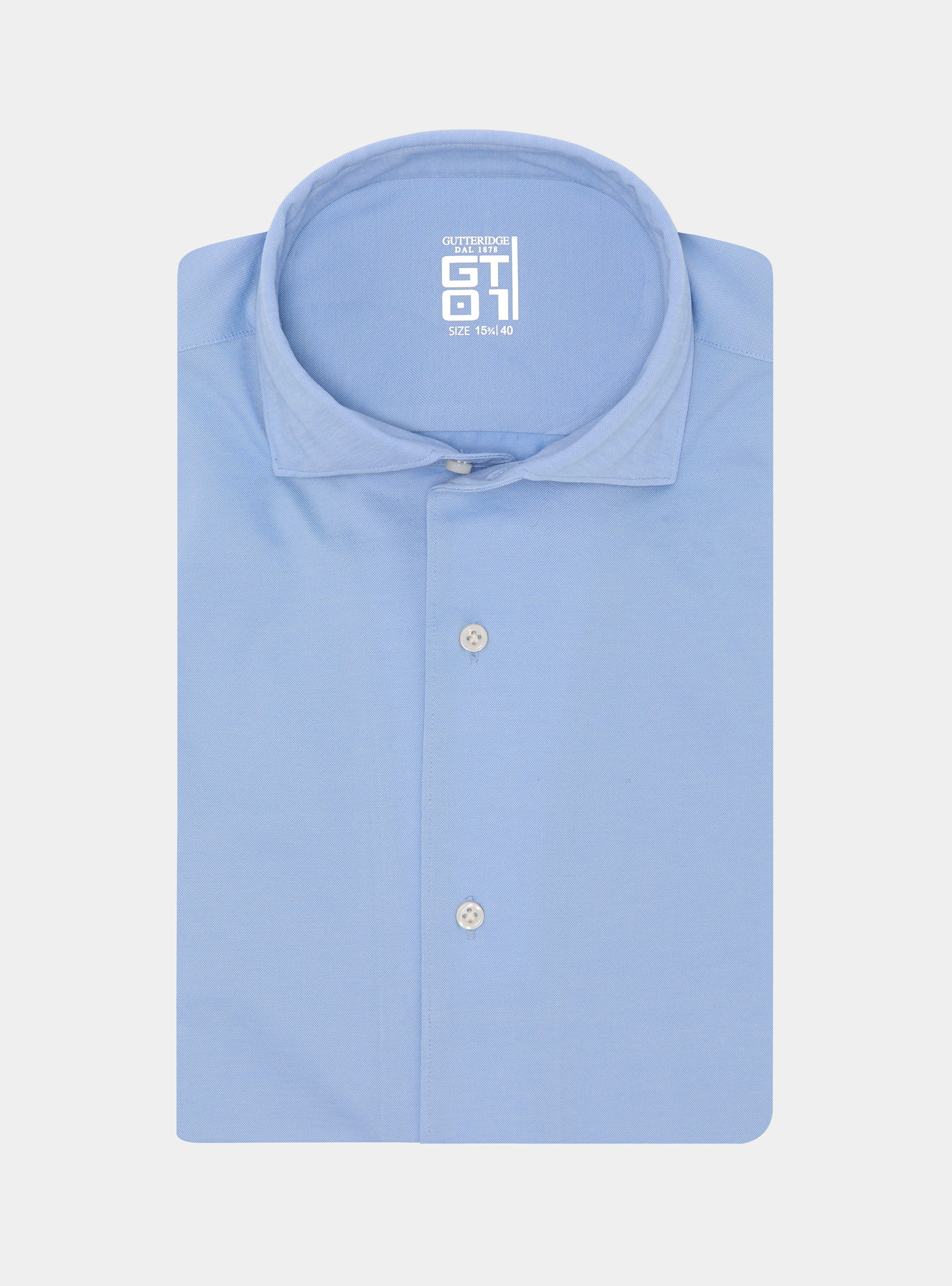 GT01 shirt in cotton blend jersey, LIGHT BLUE