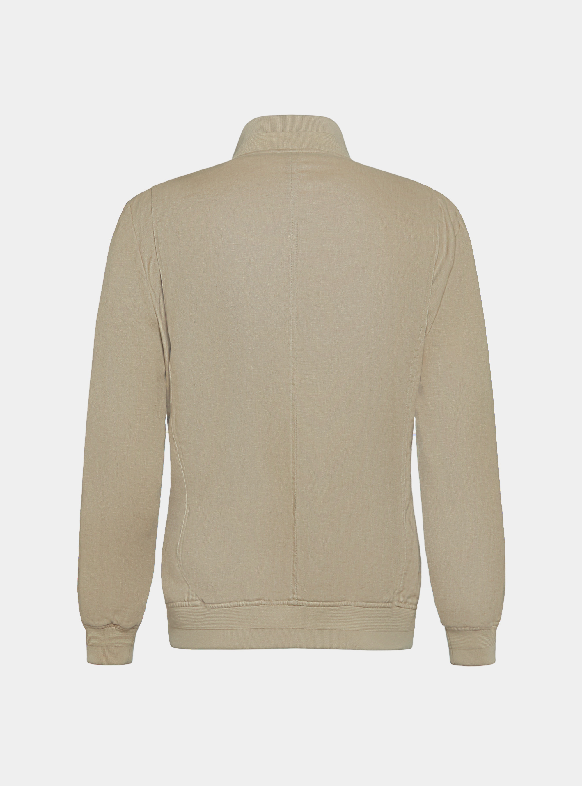 Cazadora bomber de puro lino, BARRO