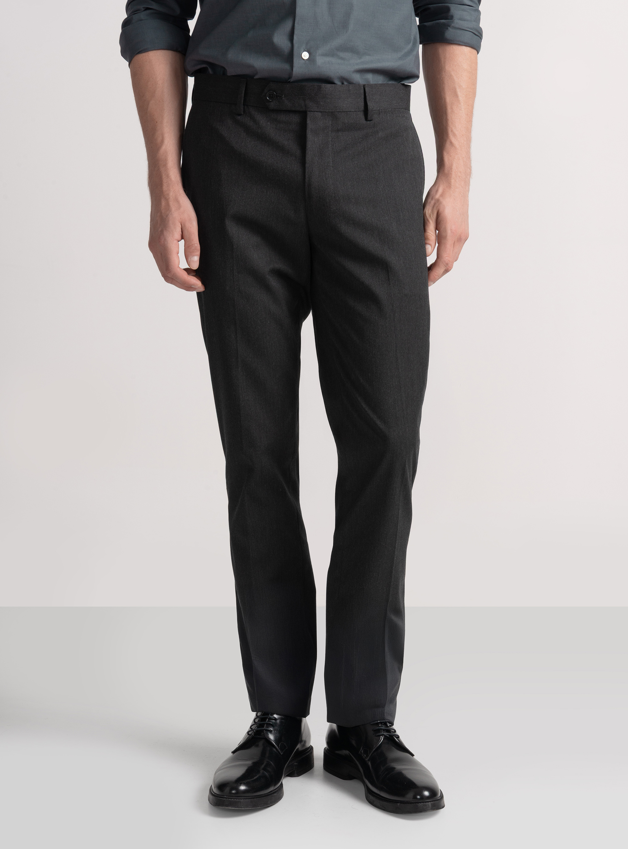 Pantaloni per abito slim fit, ASFALTO