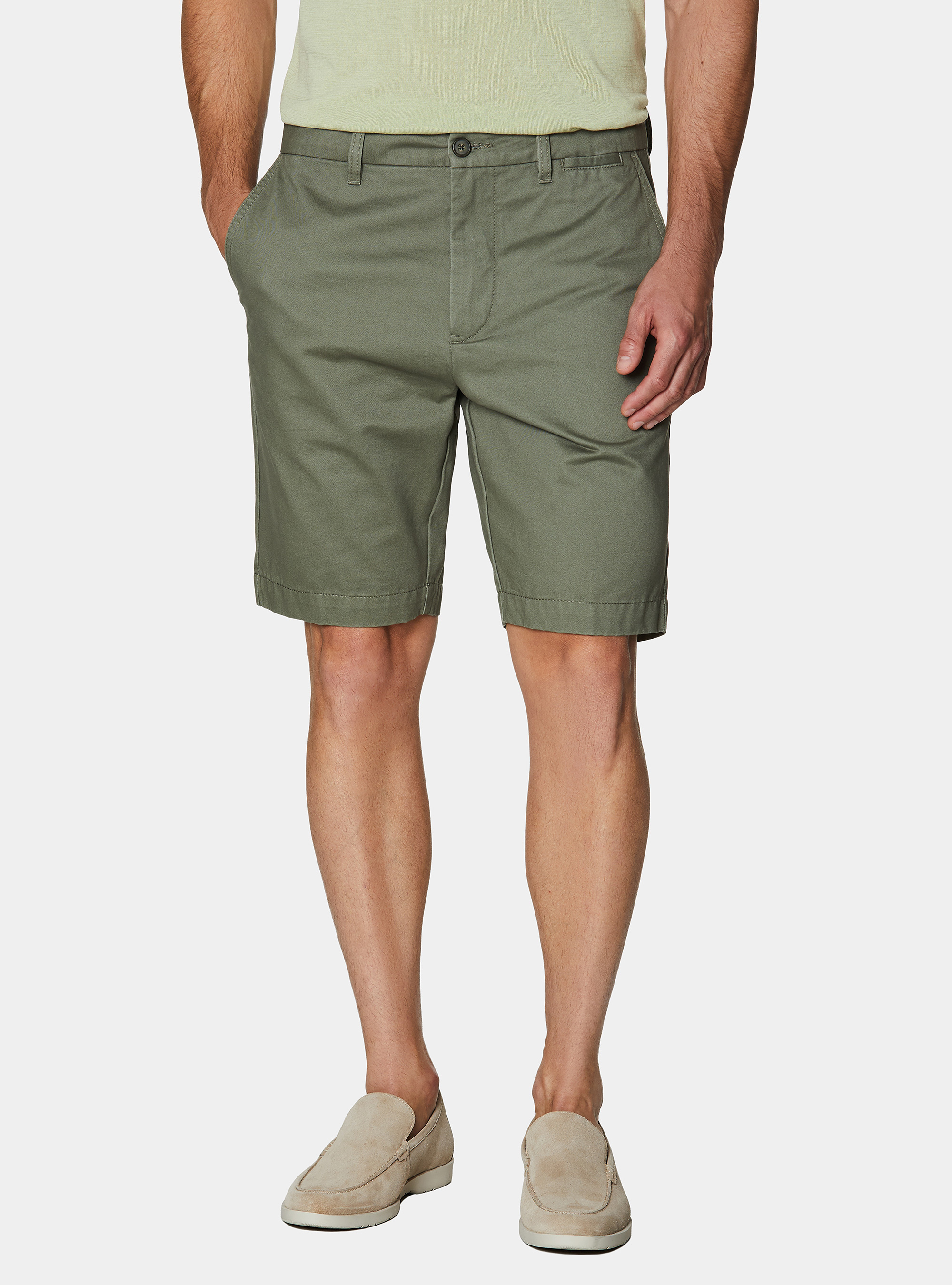 Bermuda chino in twill di cotone, SALVIA 0602C