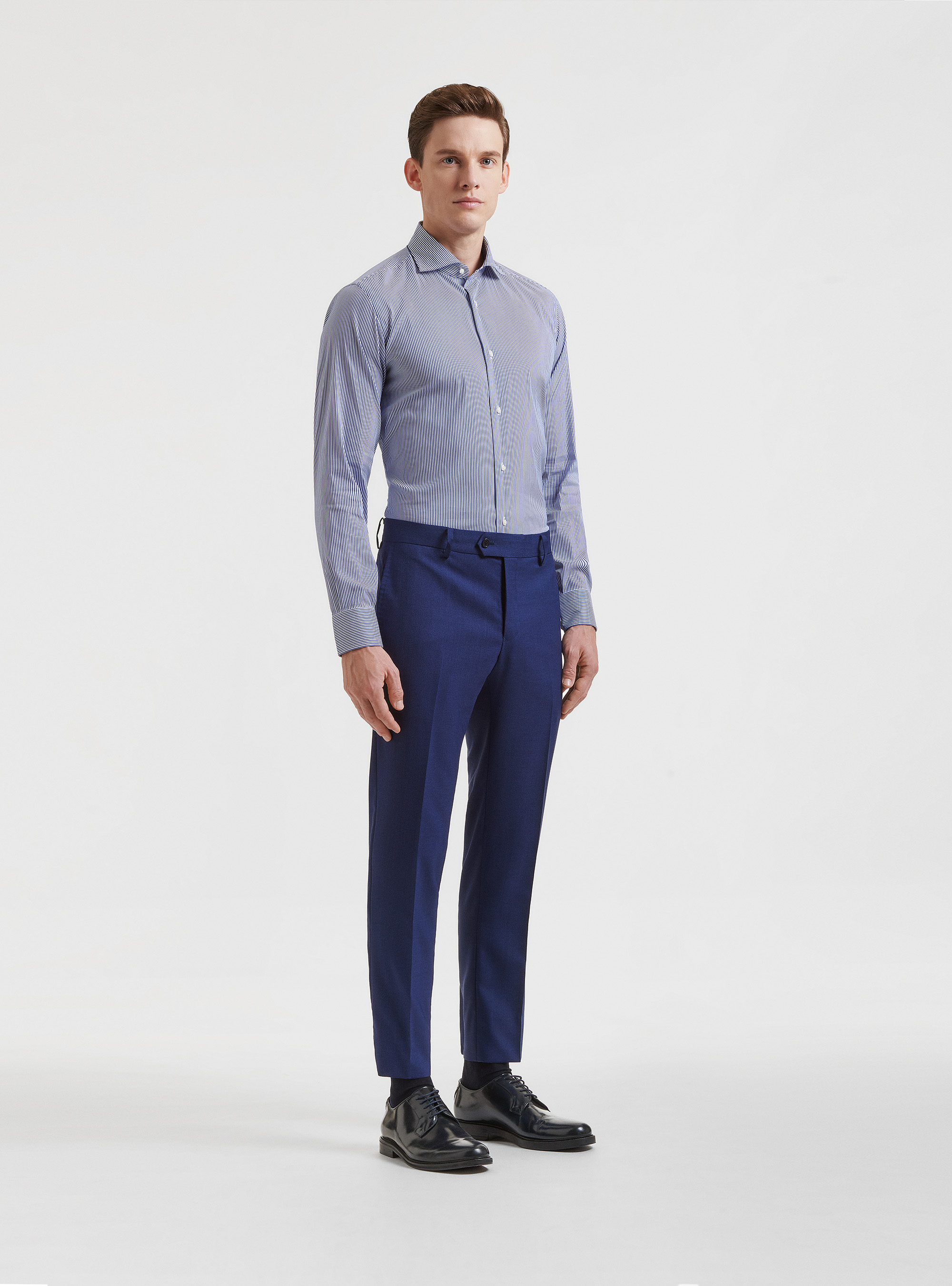 Pure wool suit trousers Vitale Barberis Canonico, BLUE