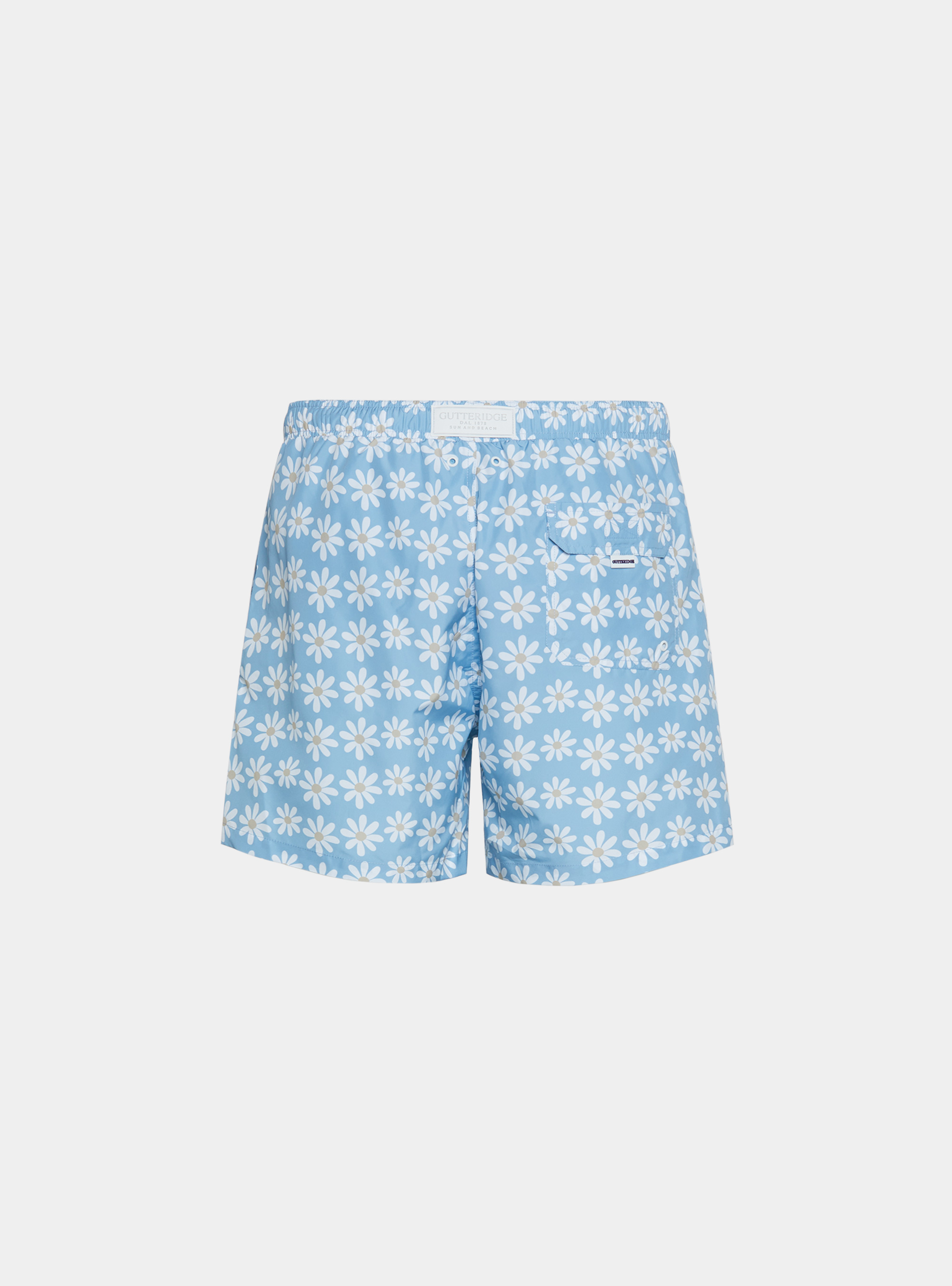 Badeanz&uuml;ge mit G&auml;nsebl&uuml;mchenmuster, AZZURRO 0276C
