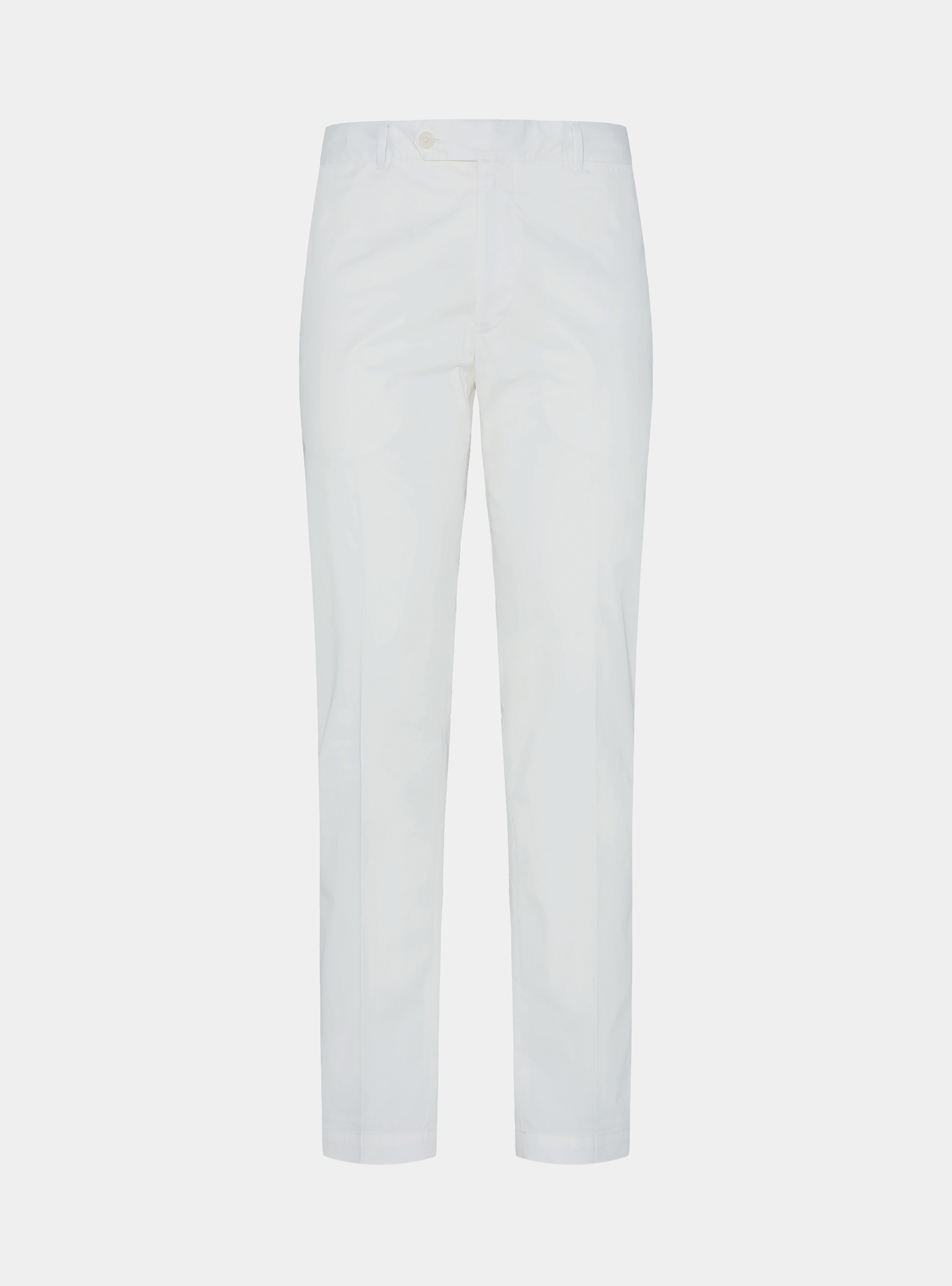 Pantalon chino slim en serg&eacute; l&eacute;ger, BLANC