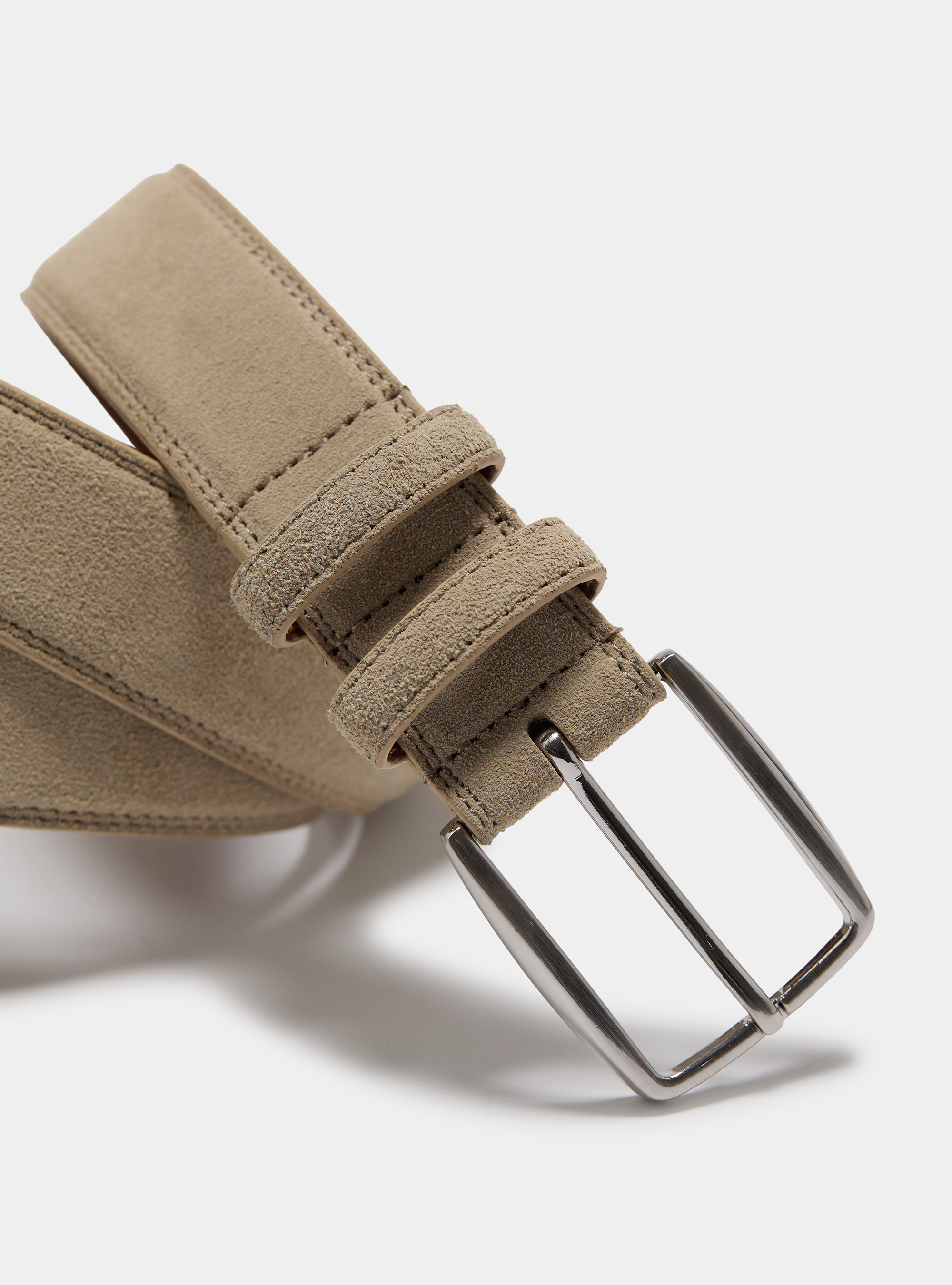Suede belt, ECRU