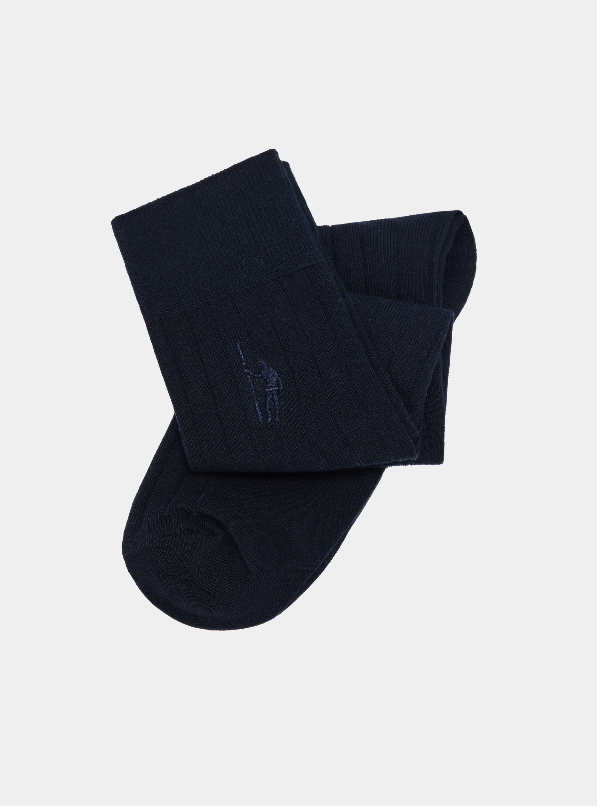 Gerippte Socken mit Stickerei, NAVY 0218C