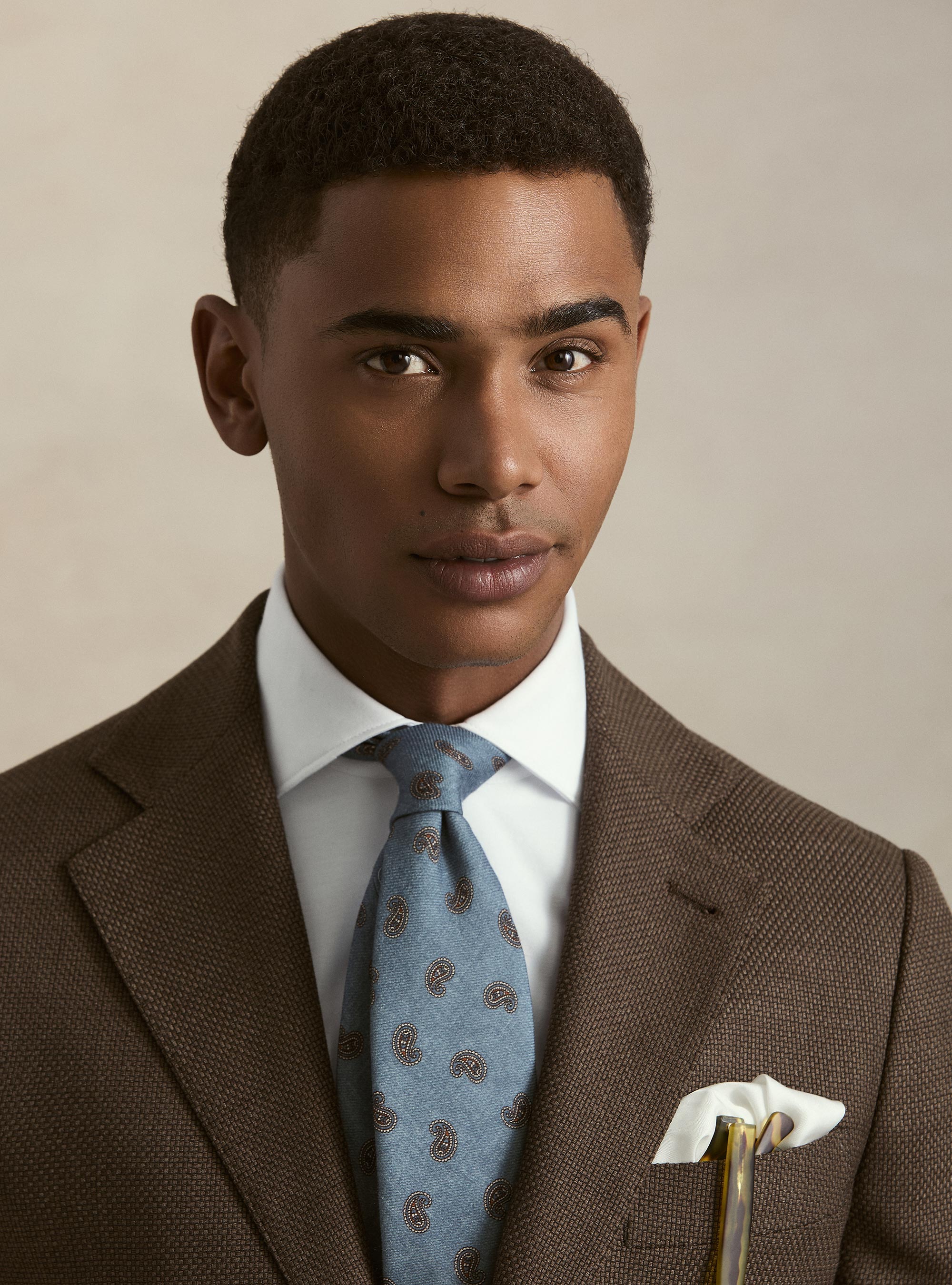 Wool Hopsack Blazer, BROWN