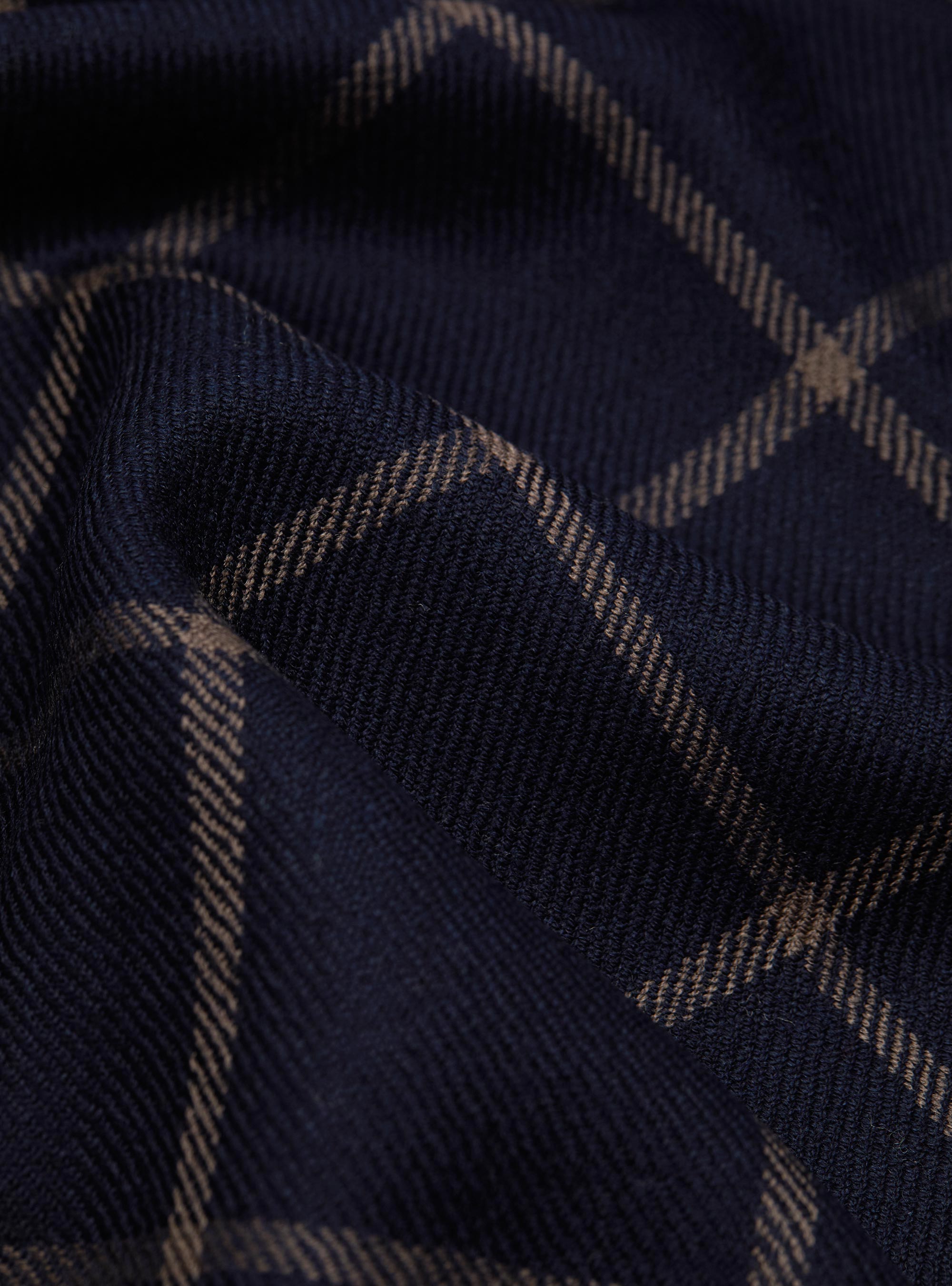 Lightweight patterned wool scarf, NAVY BLUE