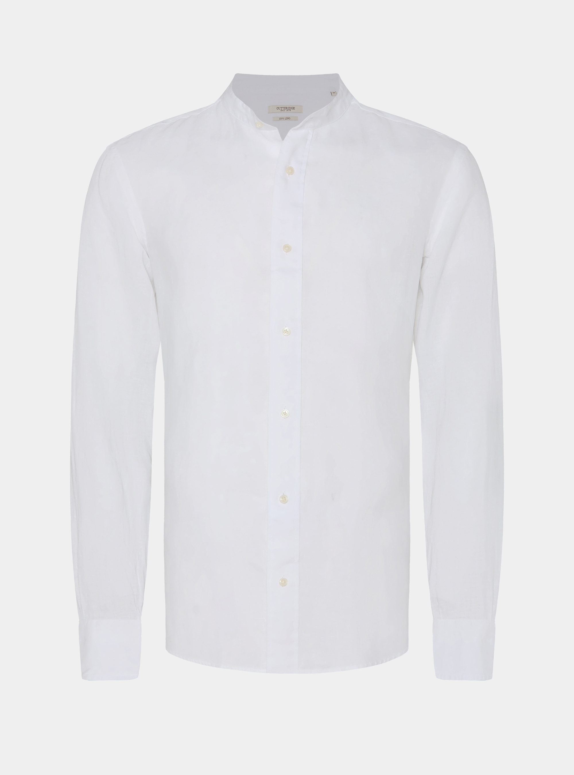 Chemise cor&eacute;enne en pur lin, BLANC