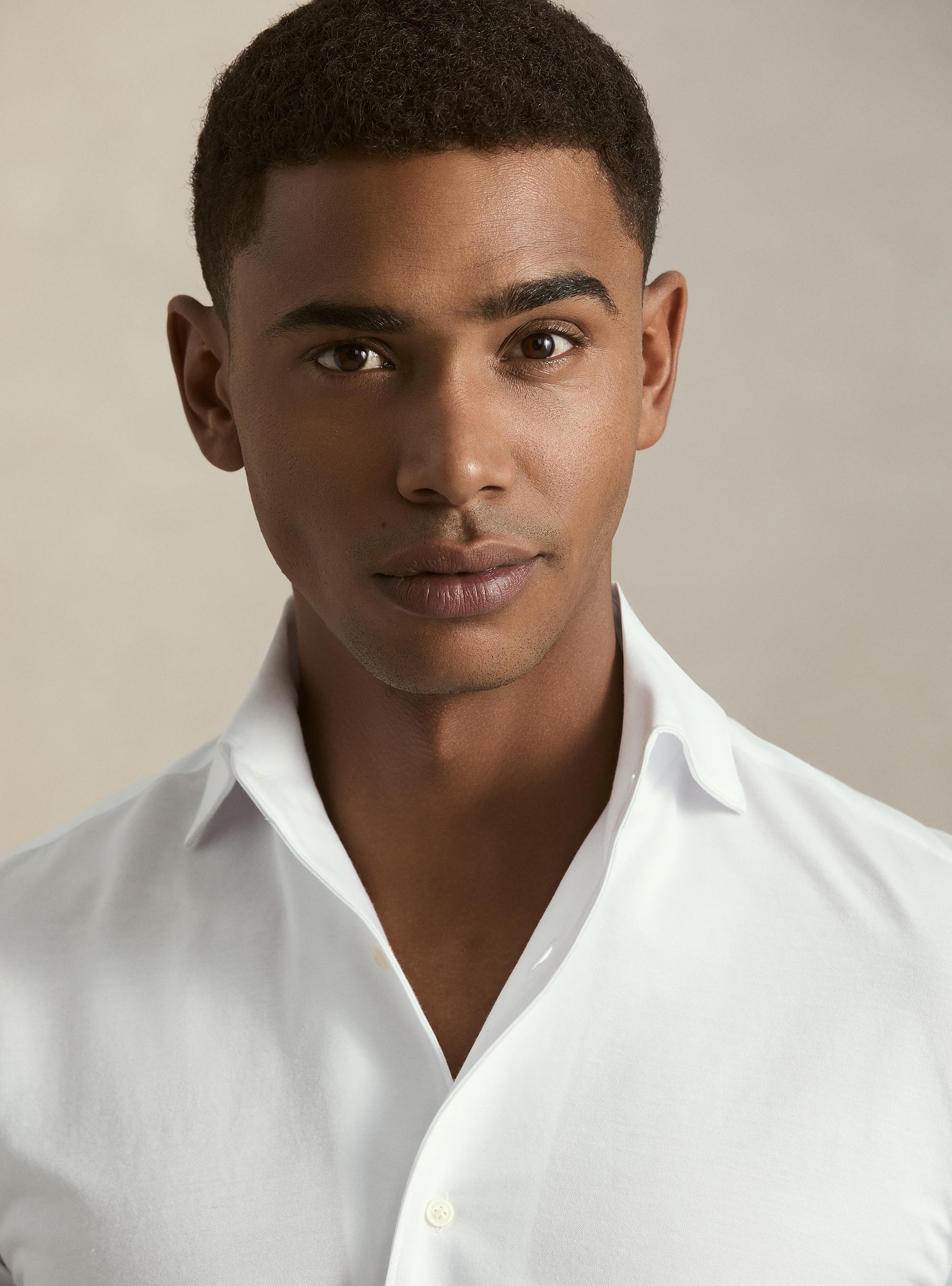 Chemise GT01 en jersey de coton m&eacute;lang&eacute;, BLANC