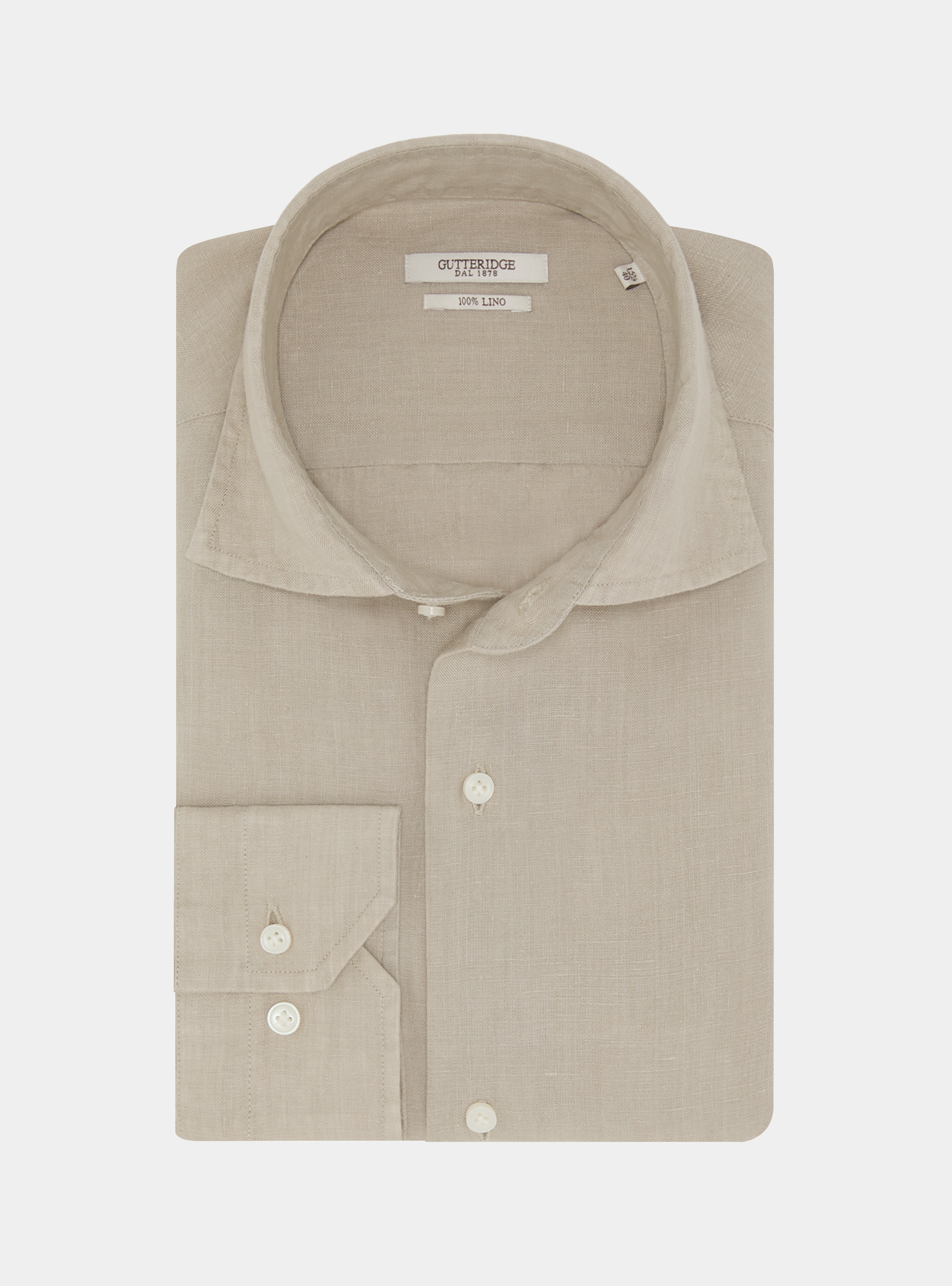 Camicia in puro lino, SABBIA