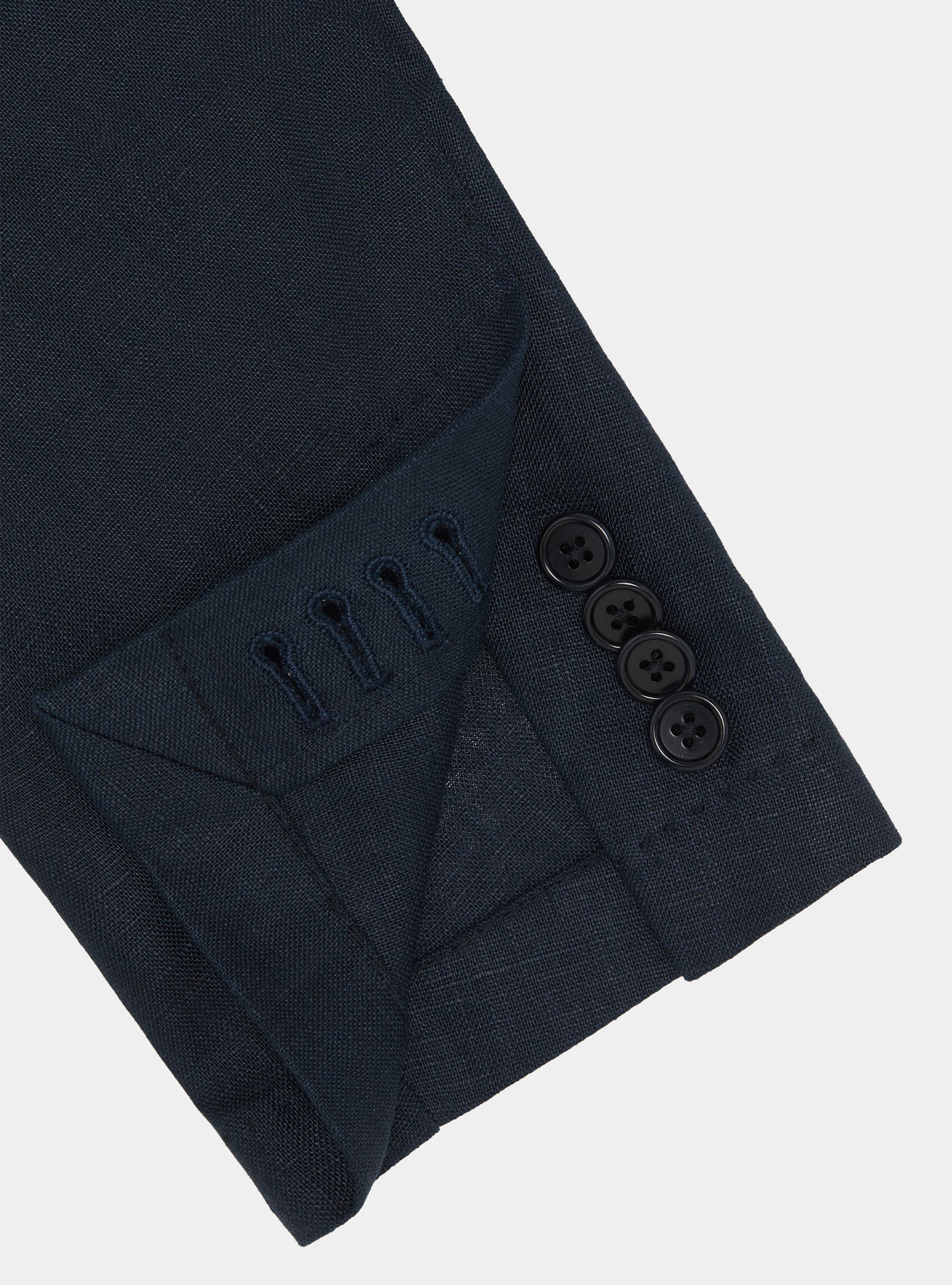 Giacca abito in puro lino, BLU NAVY