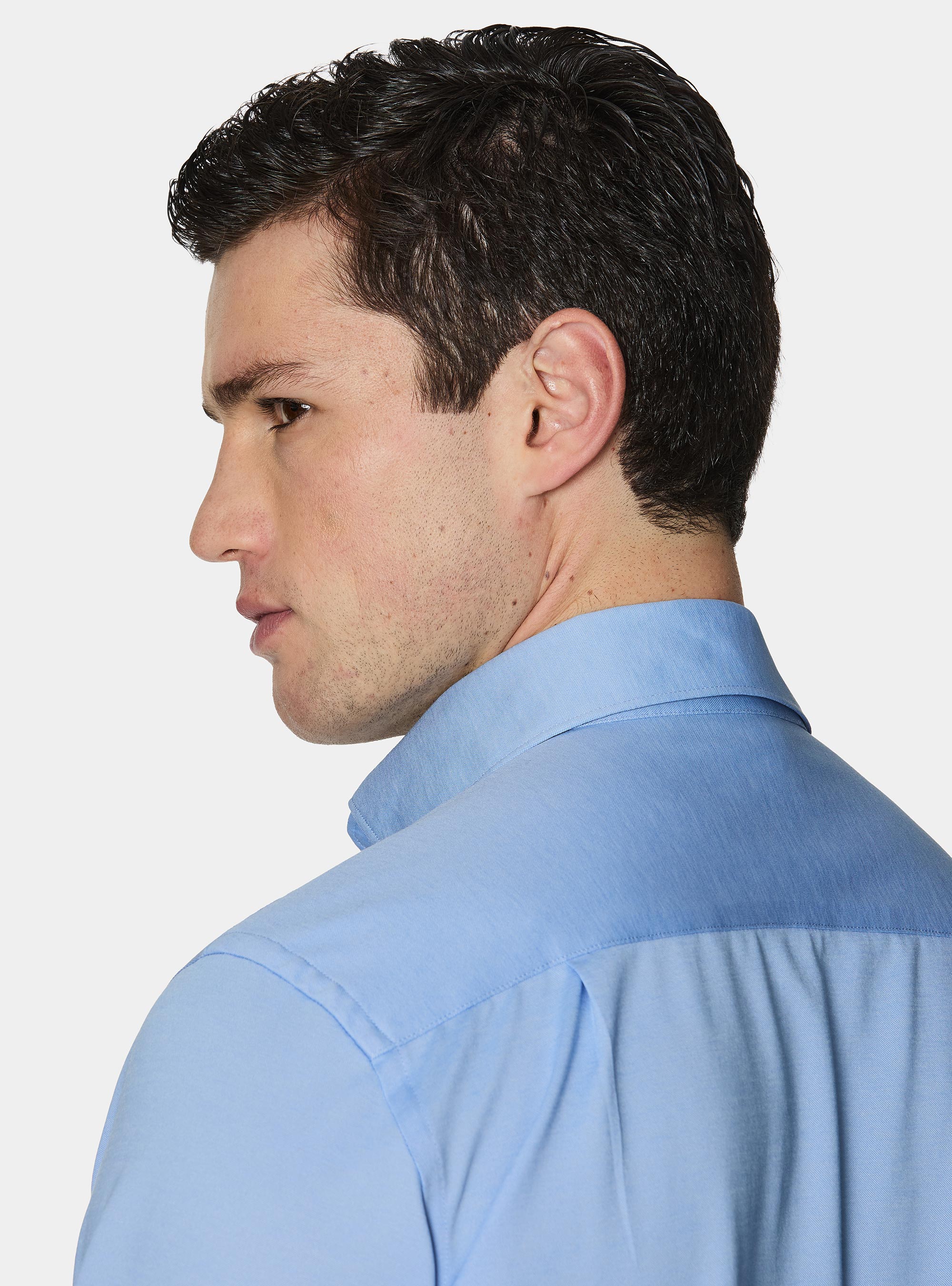 GT01 shirt in cotton blend jersey, LIGHT BLUE