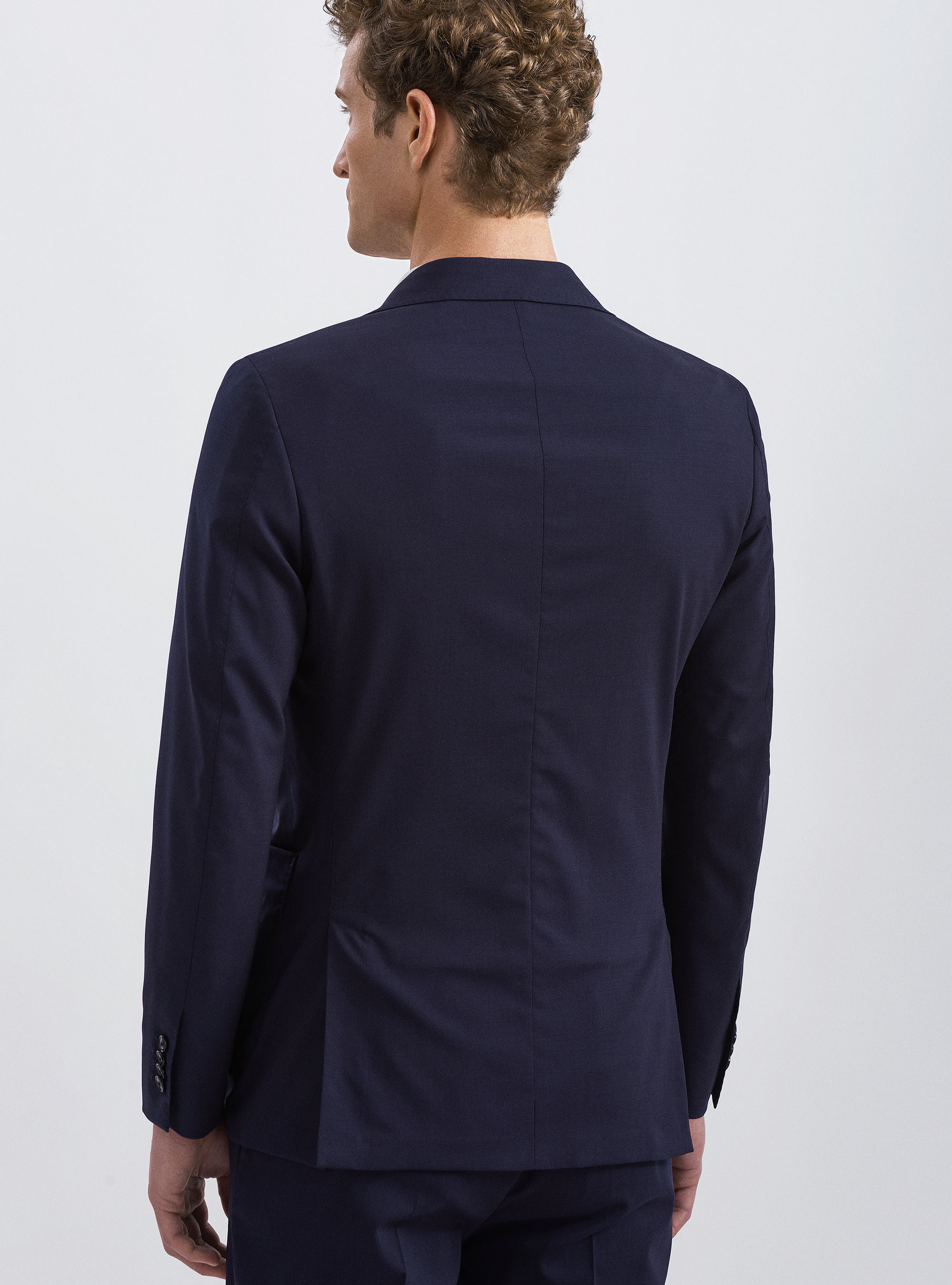 Giacca per abito in lana travel, BLU NAVY