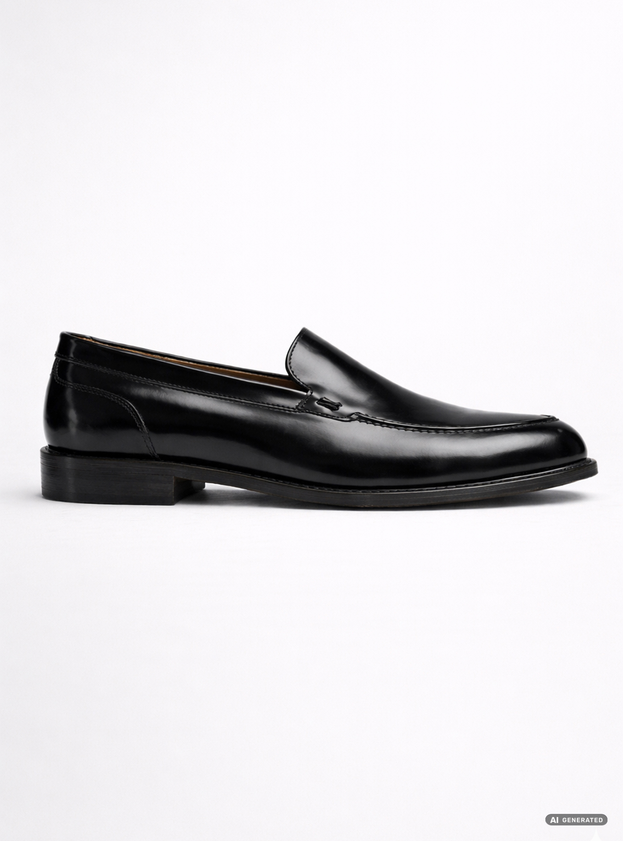 Mocasines de piel abrasivada, NEGRO
