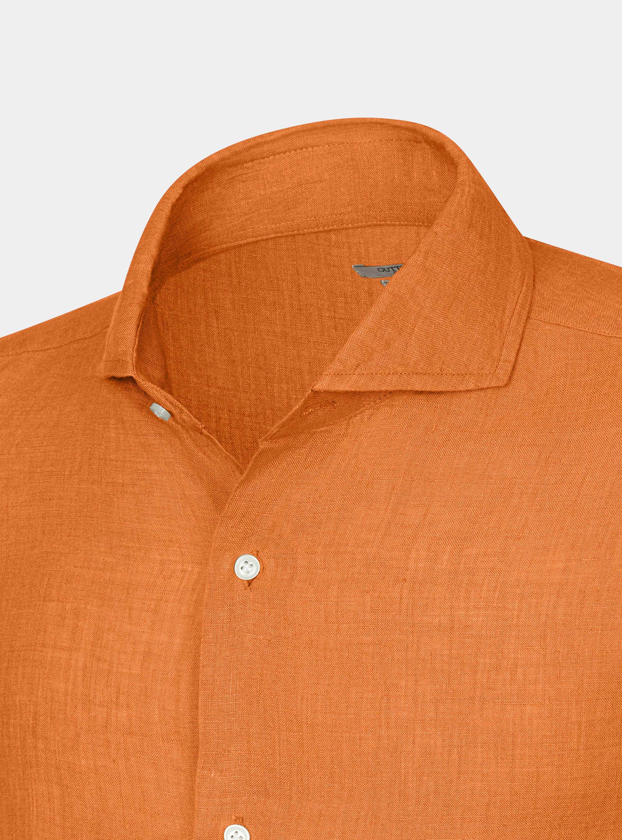 French collar shirt in pure linen, 0713C ZUCCA