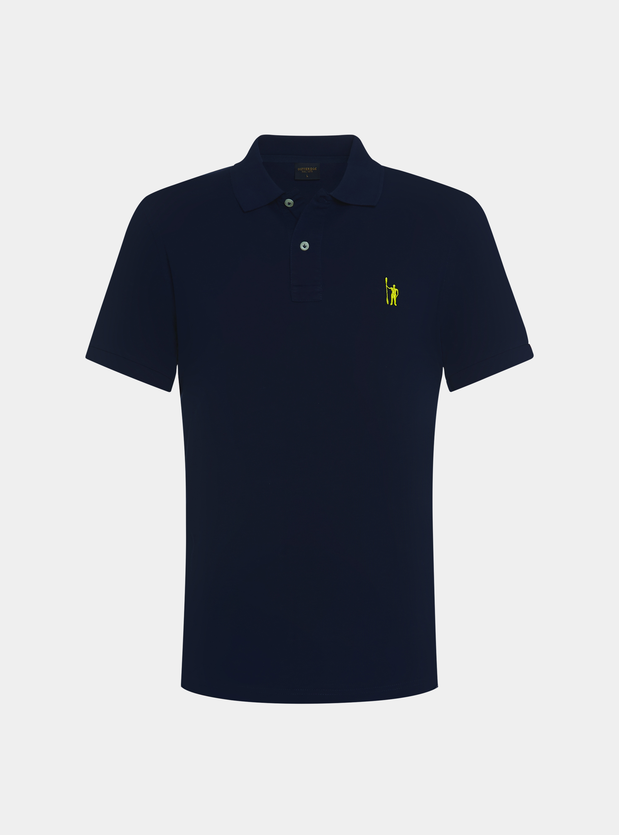 Polo en piqu&eacute; avec broderie, BLEU