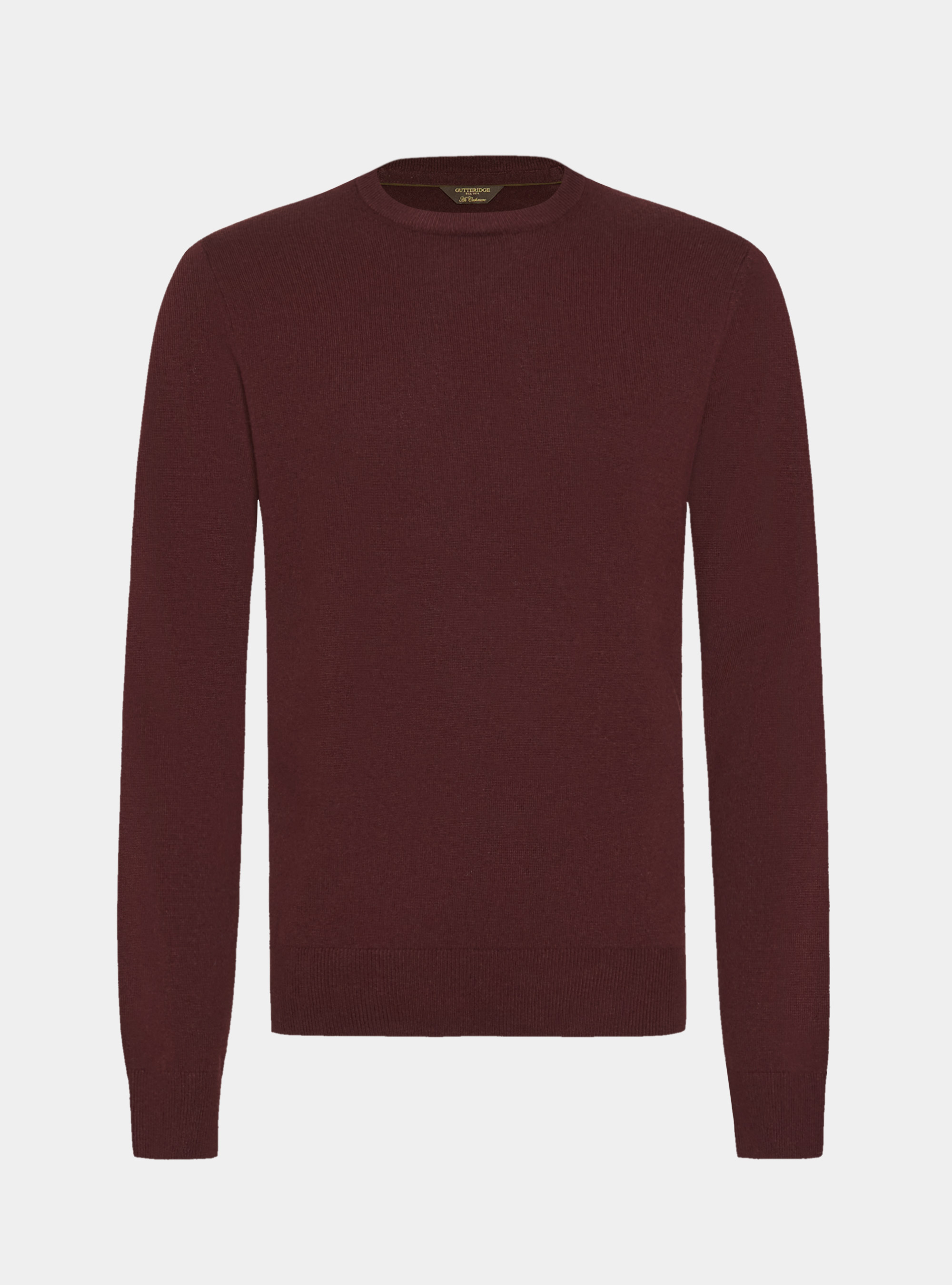 Trikot mit Rundhalsausschnitt aus Lambswool und Kaschmir, BORDEAUX 0311C