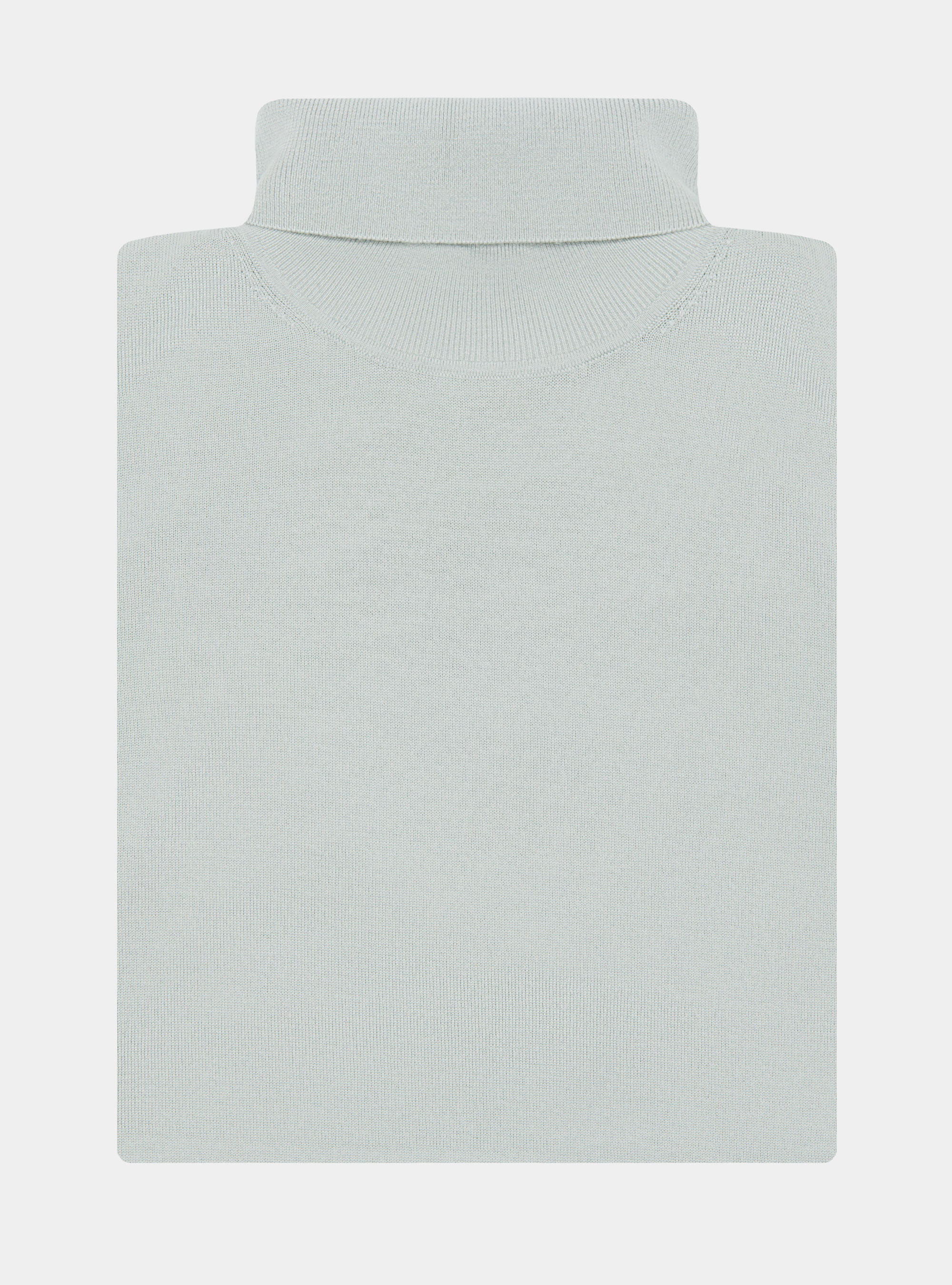 Turtleneck in pure extra-fine merino wool, GRIGIO CHIARO 0256C