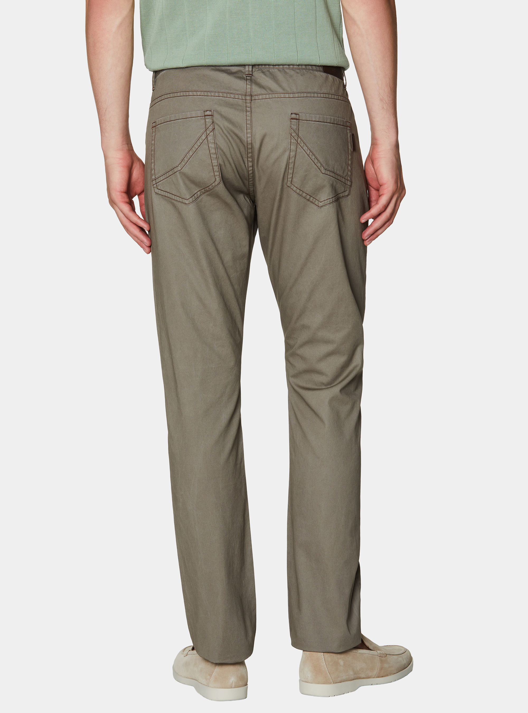 Pantalon slim fit en coton, TORTORA 0542C