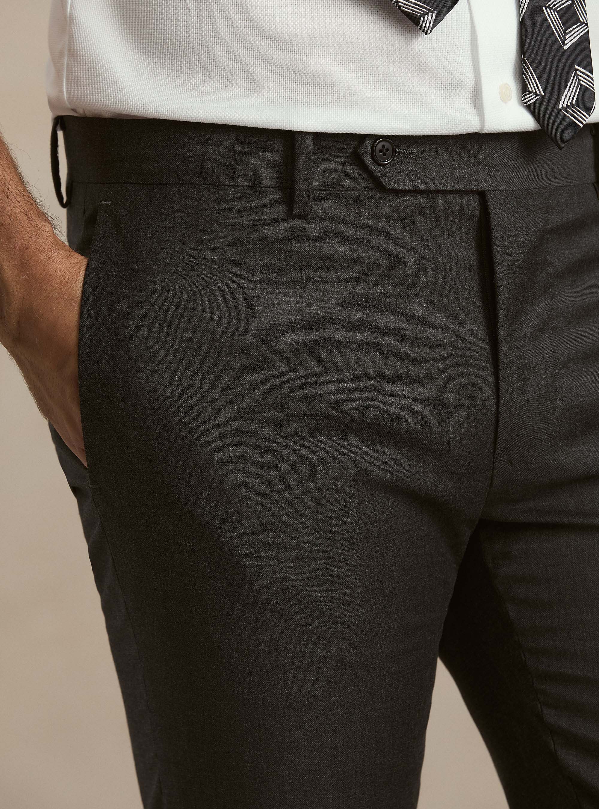 Pantalones de traje de pura lana de Vitale Barberis Canonico, GRIS MARENGO