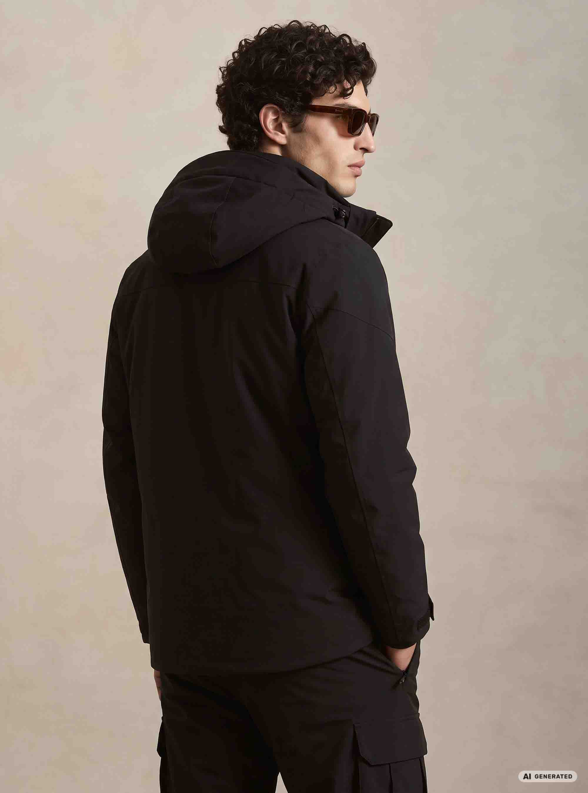 Veste de ski &agrave; capuche, NOIR