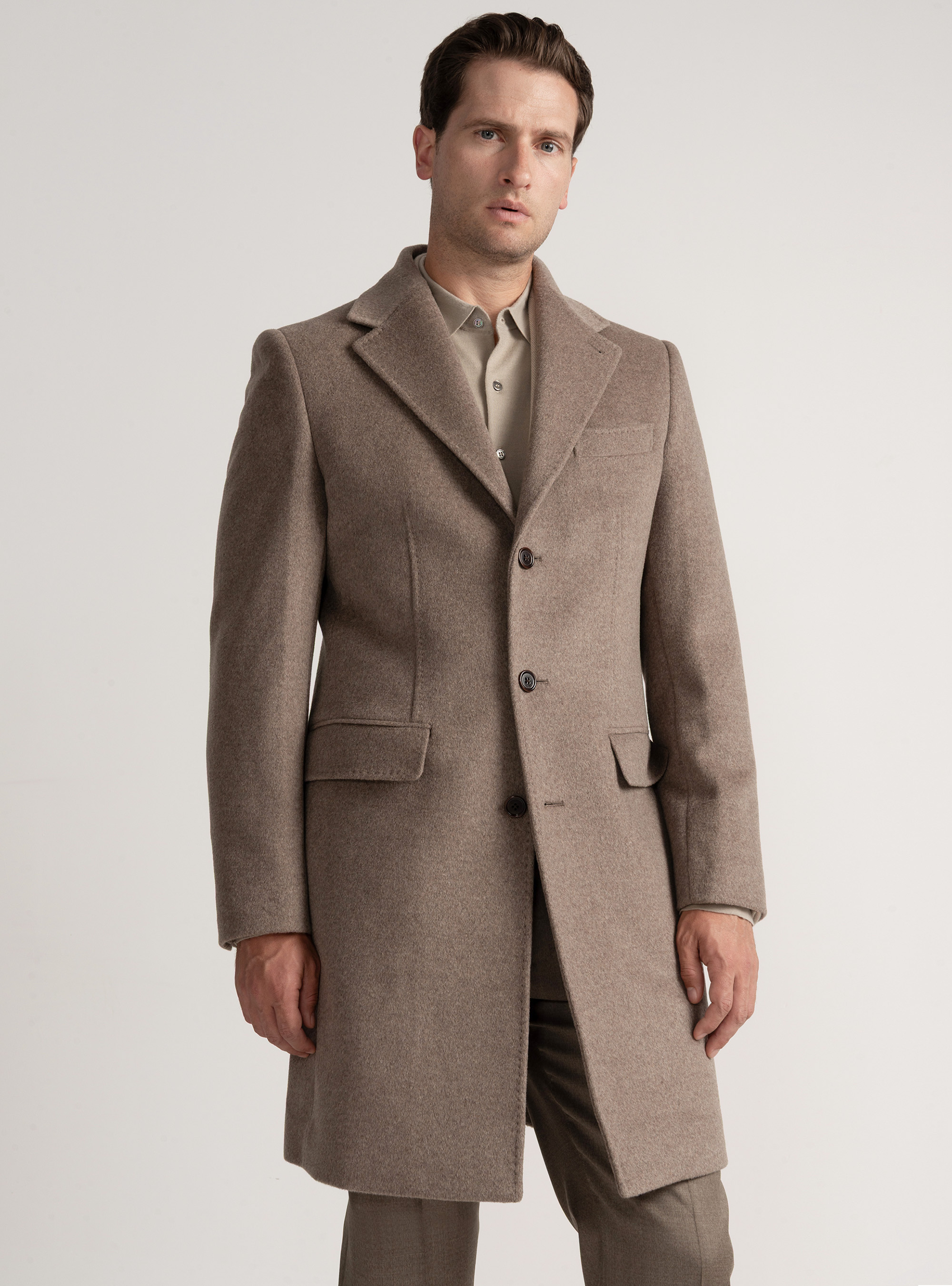 Wool and cashmere coat, MUD