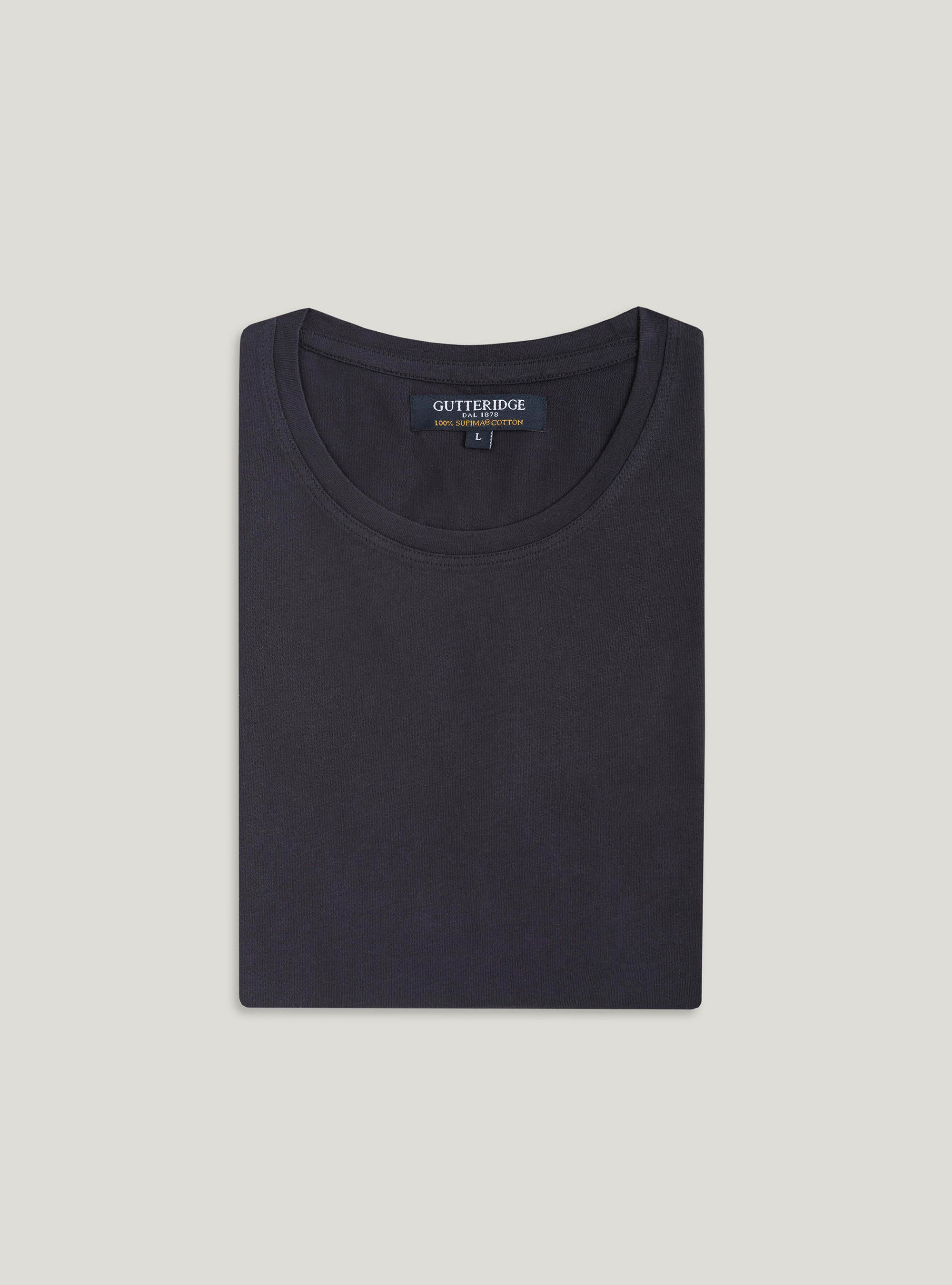 Supima cotton jersey half sleeve t-shirt, NAVY BLUE