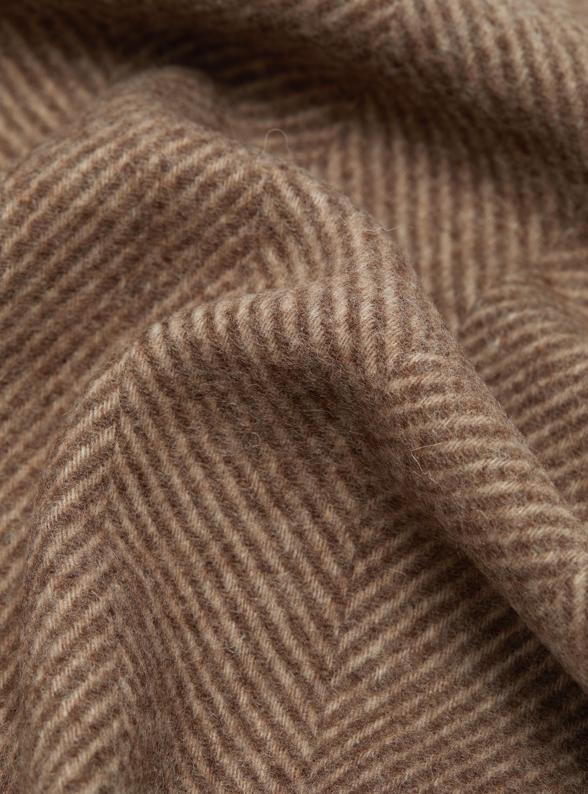Sciarpa spigata in lana e cashmere, FANGO