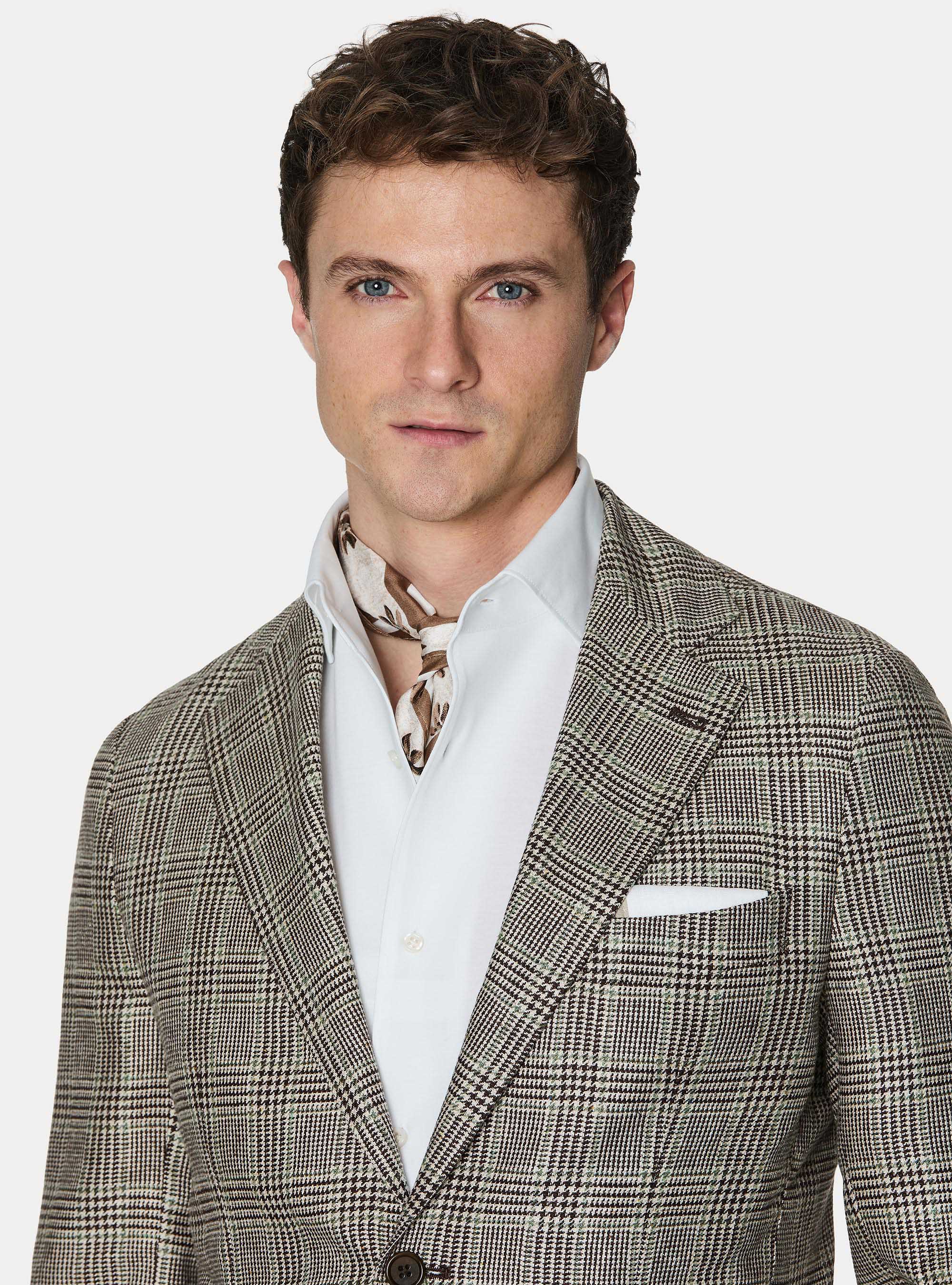 Gemusterte Jacke aus reiner Seide, FANGO 0569C