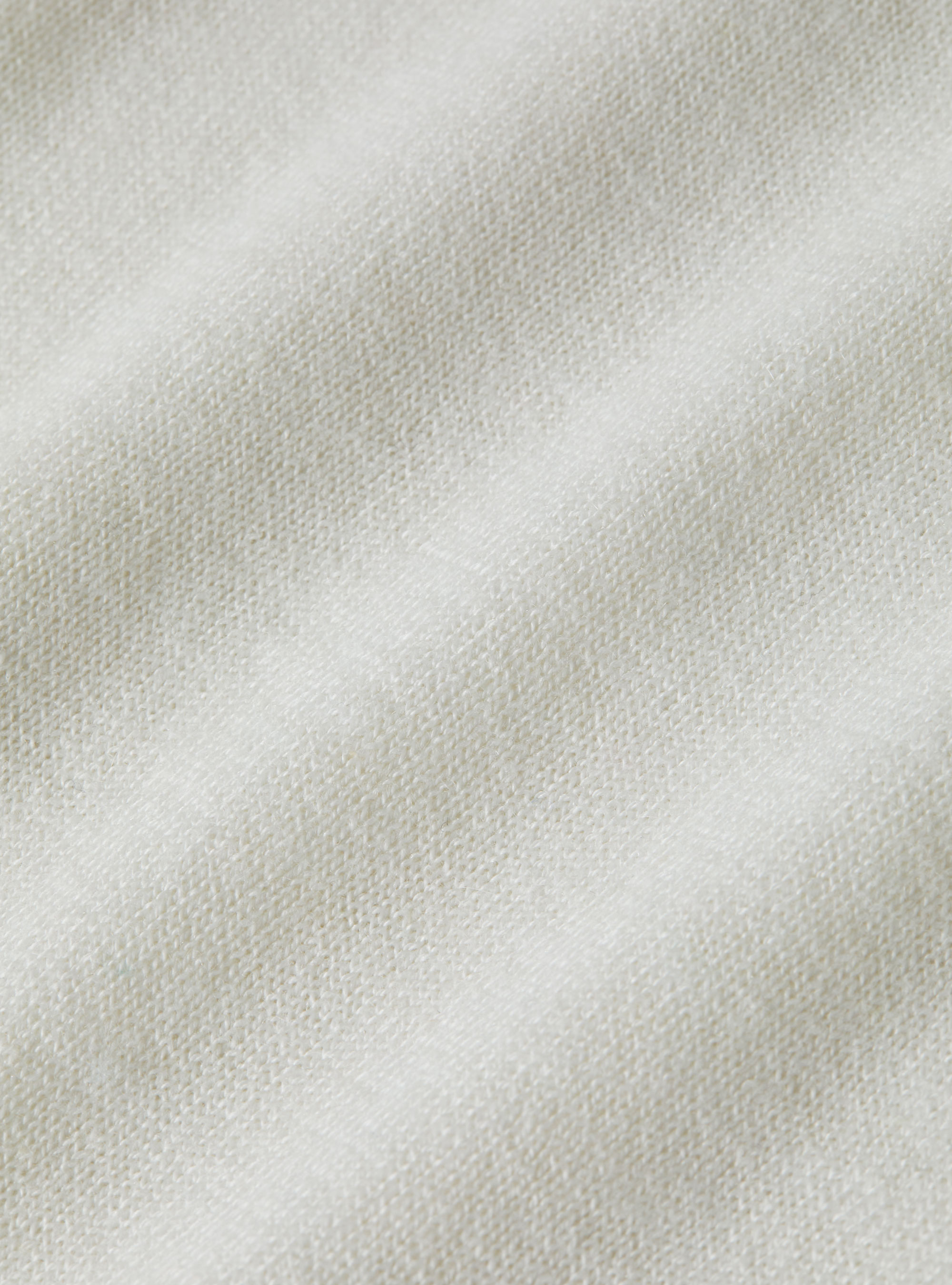 Maglia girocollo in cotone seta e cashmere, BIANCO