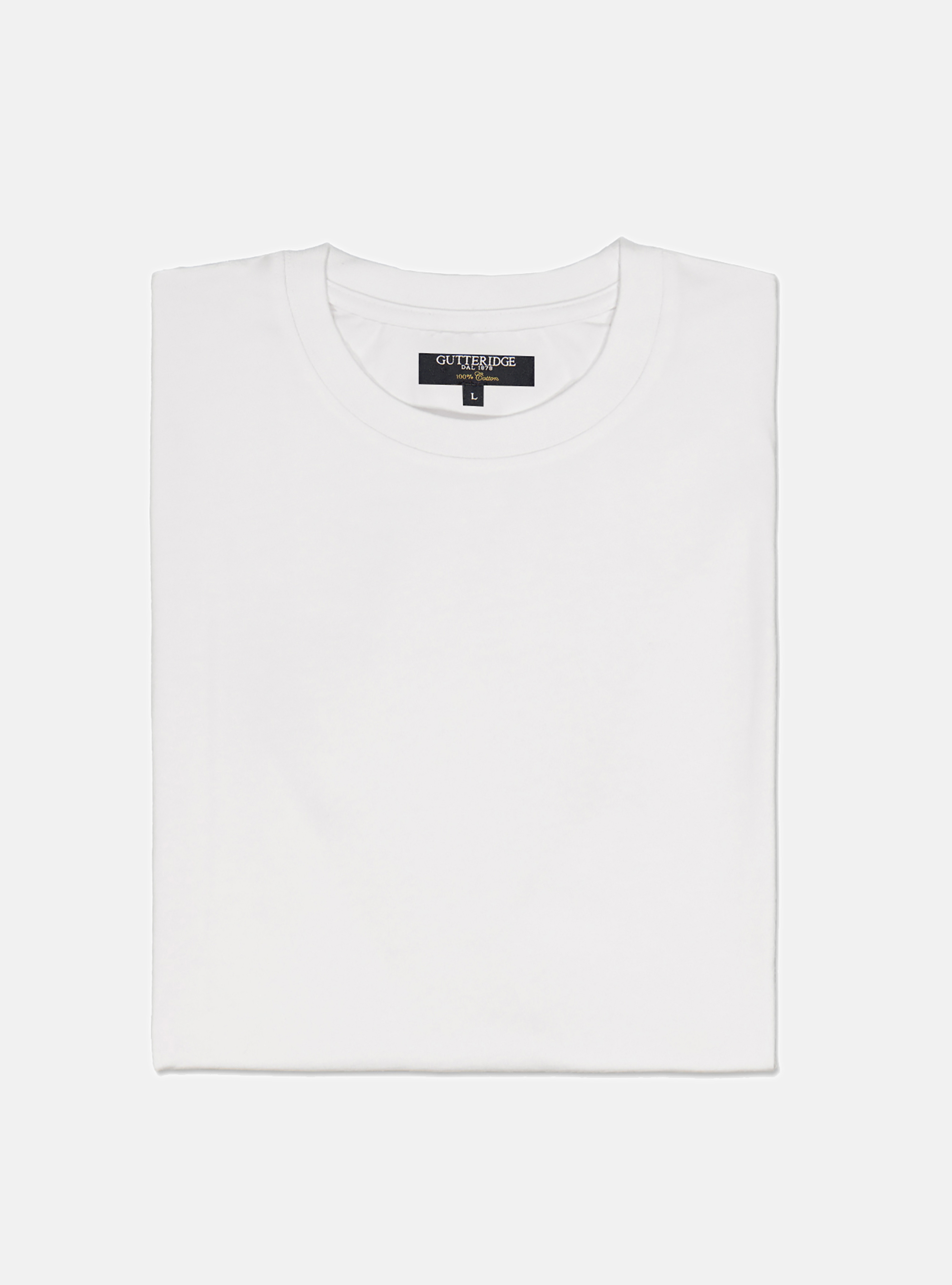 Camiseta de media manga de algod&oacute;n, BLANCO