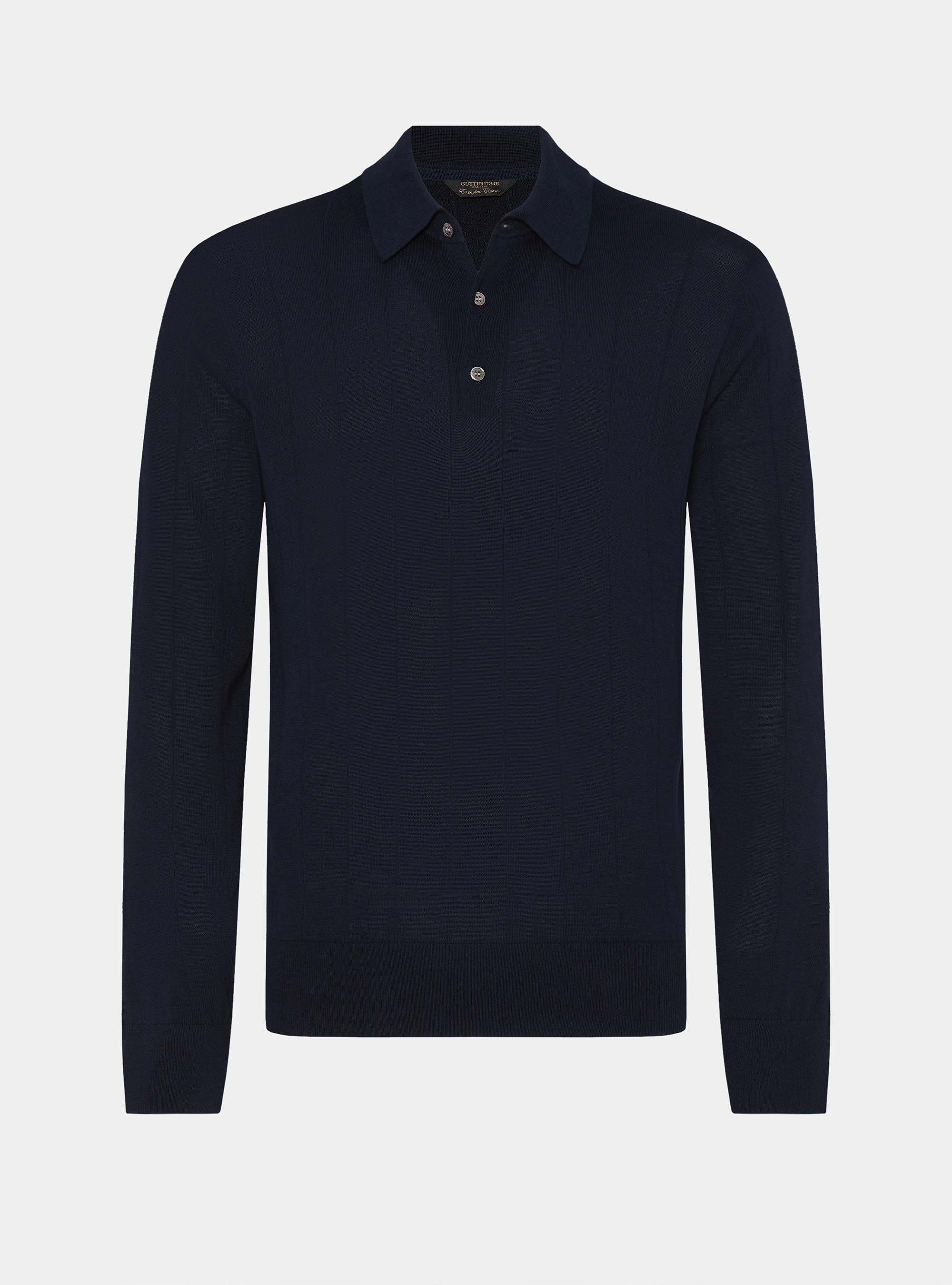 Polo in maglia manica lunga, BLU NAVY