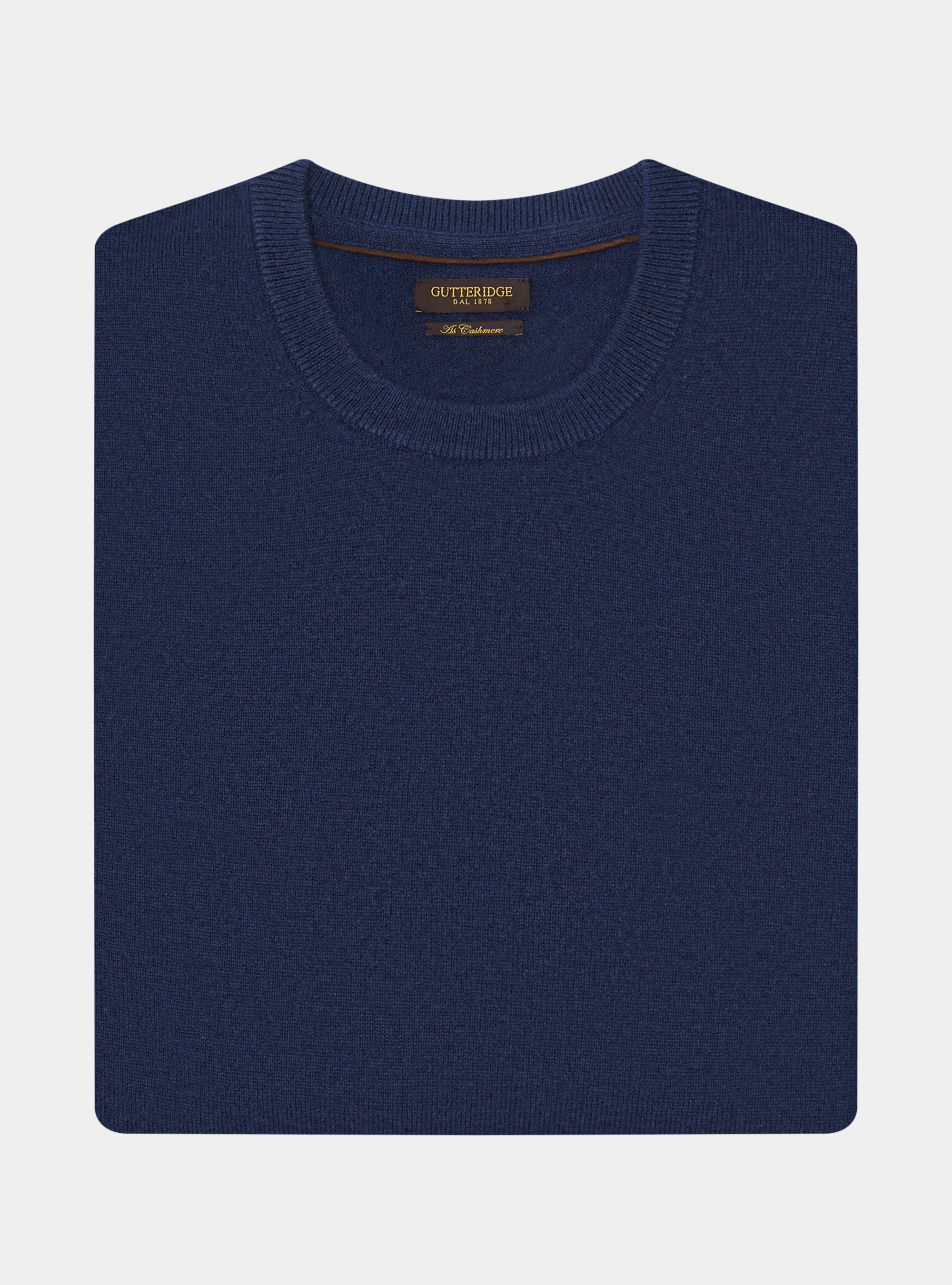Maglia girocollo in lambswool e cashmere, INCHIOSTRO