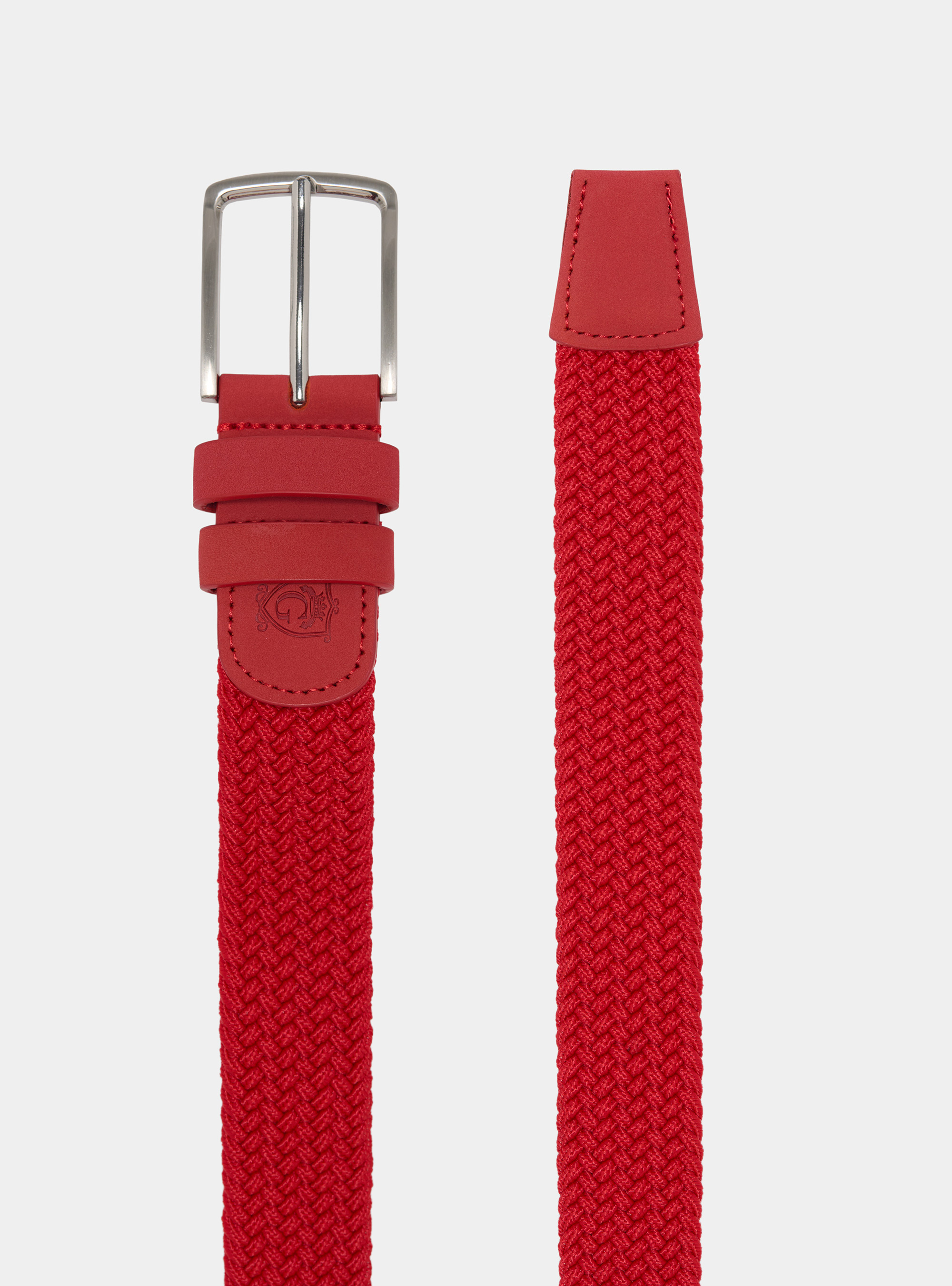 Geflochtener elastischer G&uuml;rtel, ROSSO 0349C